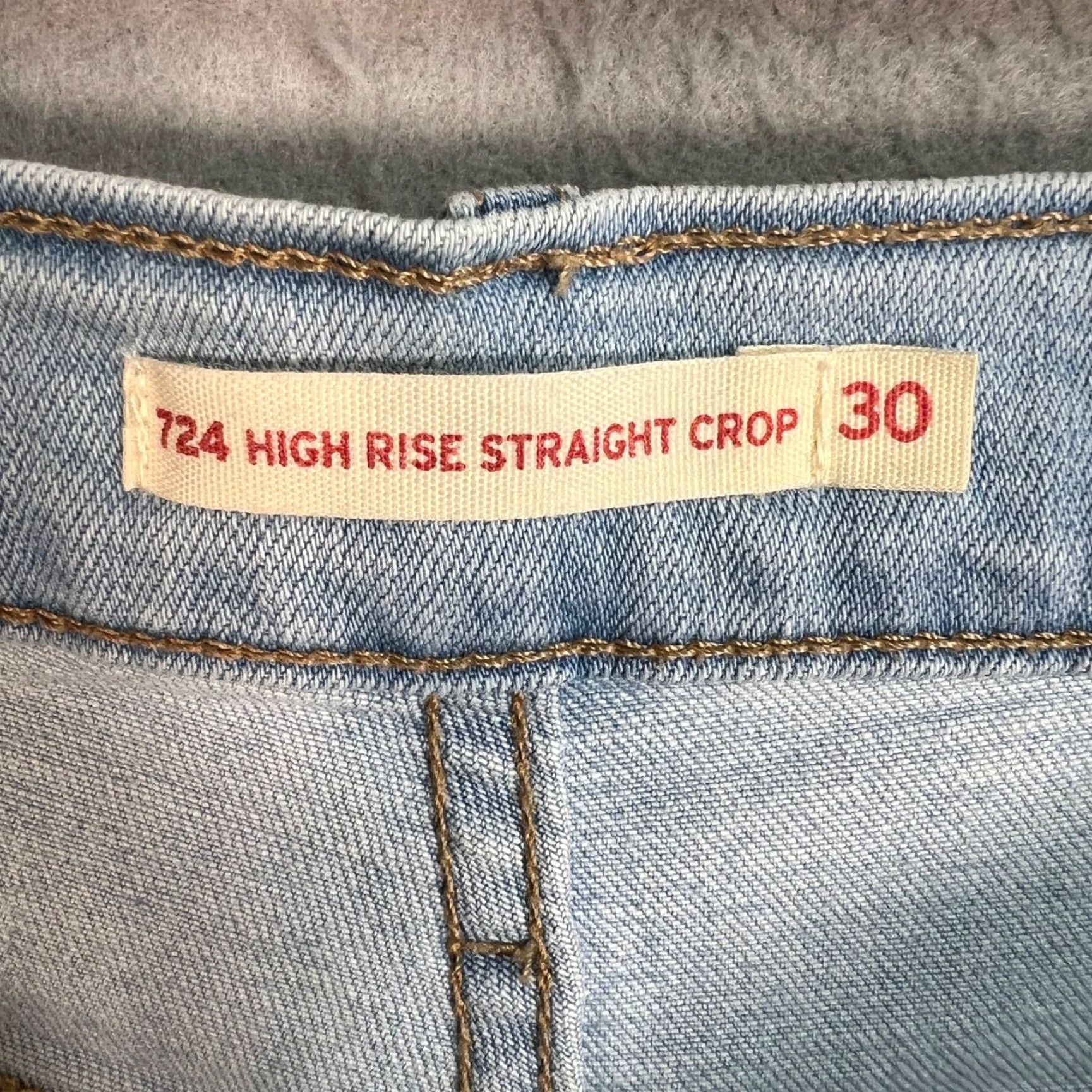 Levi's VINTAGE Levi's 724 High Rise Straight Crop Light Wash Jeans Distressed Womens Size 30 Womens Jeans Size 30" / US 8 / IT 44 - 3 Thumbnail