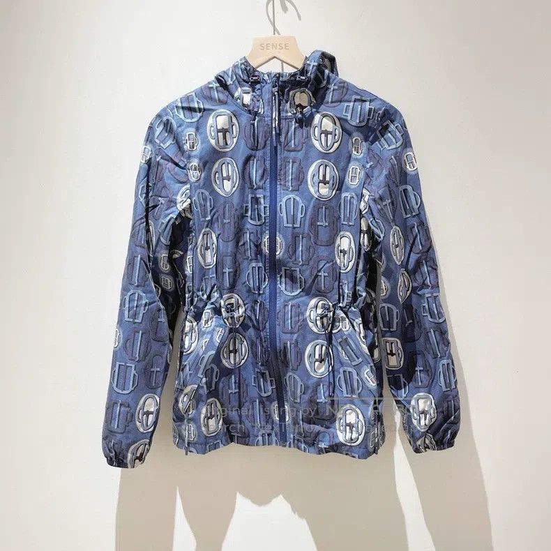Hermes Hermes Silk full-printed pattern zippered hooded jacket Size XXS / US 00 / IT 34 - 1 Thumbnail