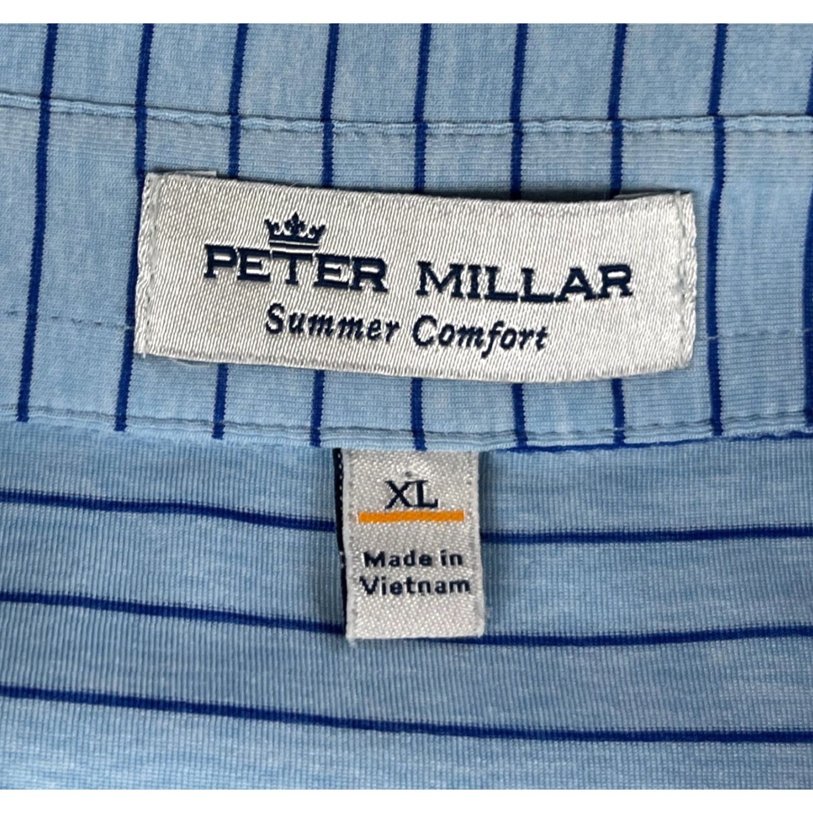 Peter Millar Peter Millar Summer Comfort Crafty Performance Jersey Polo Shirt XL Blue Mens Polo Shirt Size US XL / EU 56 / 4 - 5 Thumbnail
