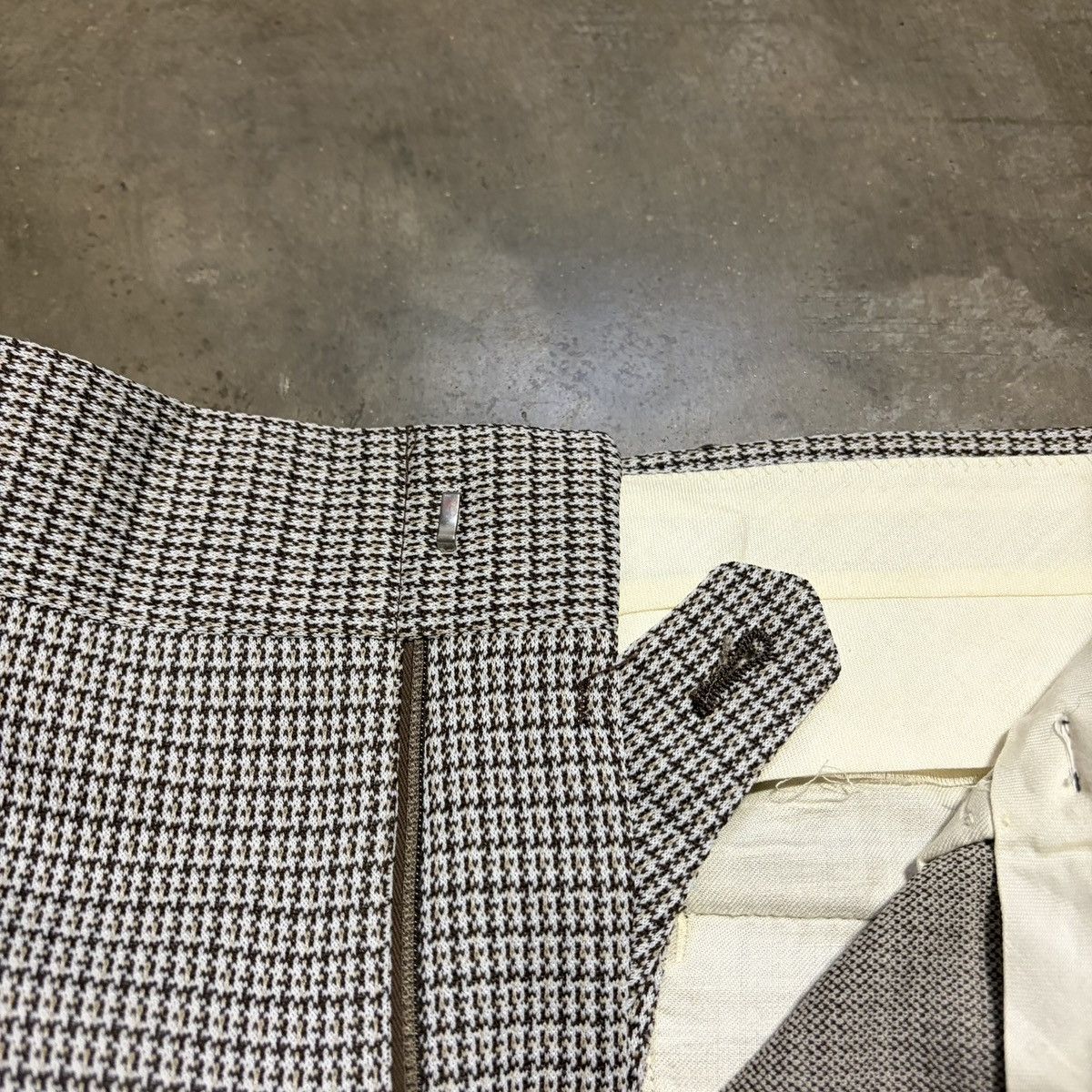 Vintage Vintage 80s Houndstooth Pants Pleated Trousers Preppy Flare Size US 34 / EU 50 - 5 Thumbnail