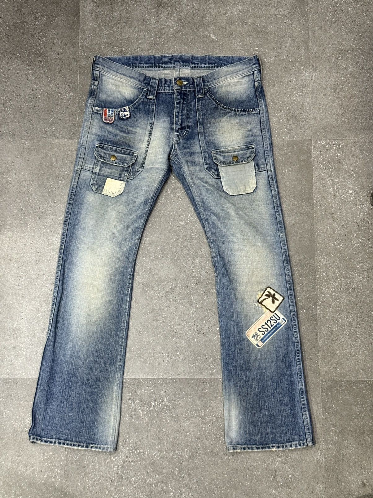 Japanese Brand Japanese fashion TMT japan Bush Denim PatchWork Jeans Size US 32 / EU 48 - 18 Thumbnail
