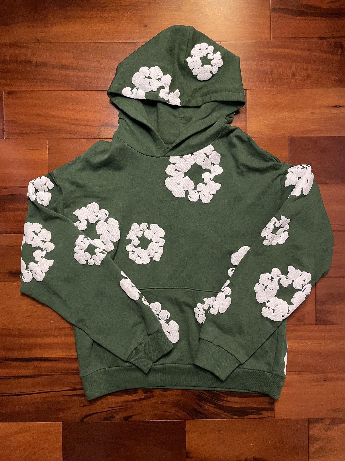 Pre-owned Denim Tears Cotton Wreath Hoodie Green