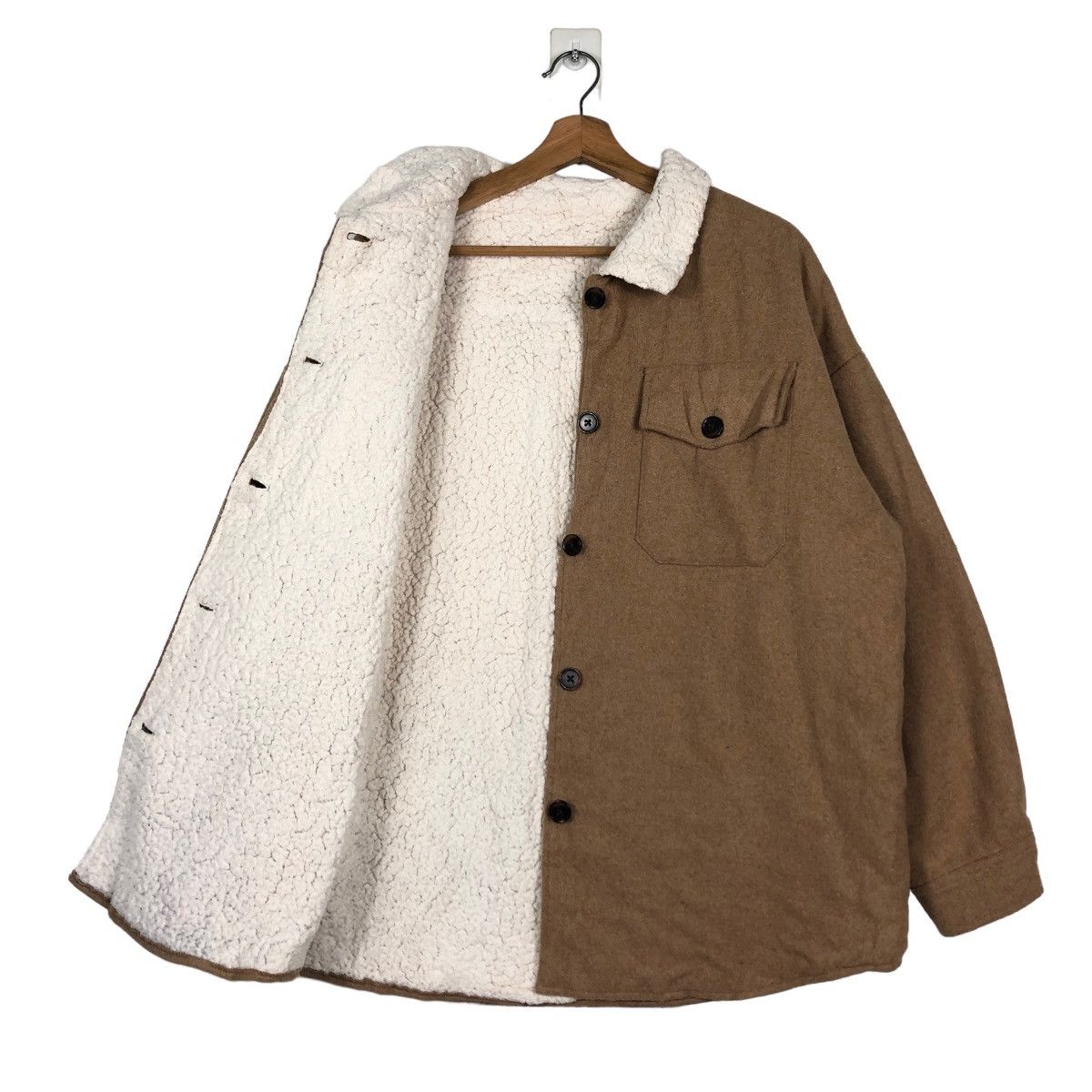 Japanese Brand × Vintage 📌VINTAGE WOOL JACKET VENCE EXCHANGE BIKER SHEARLING Size US M / EU 48-50 / 2 - 3 Thumbnail