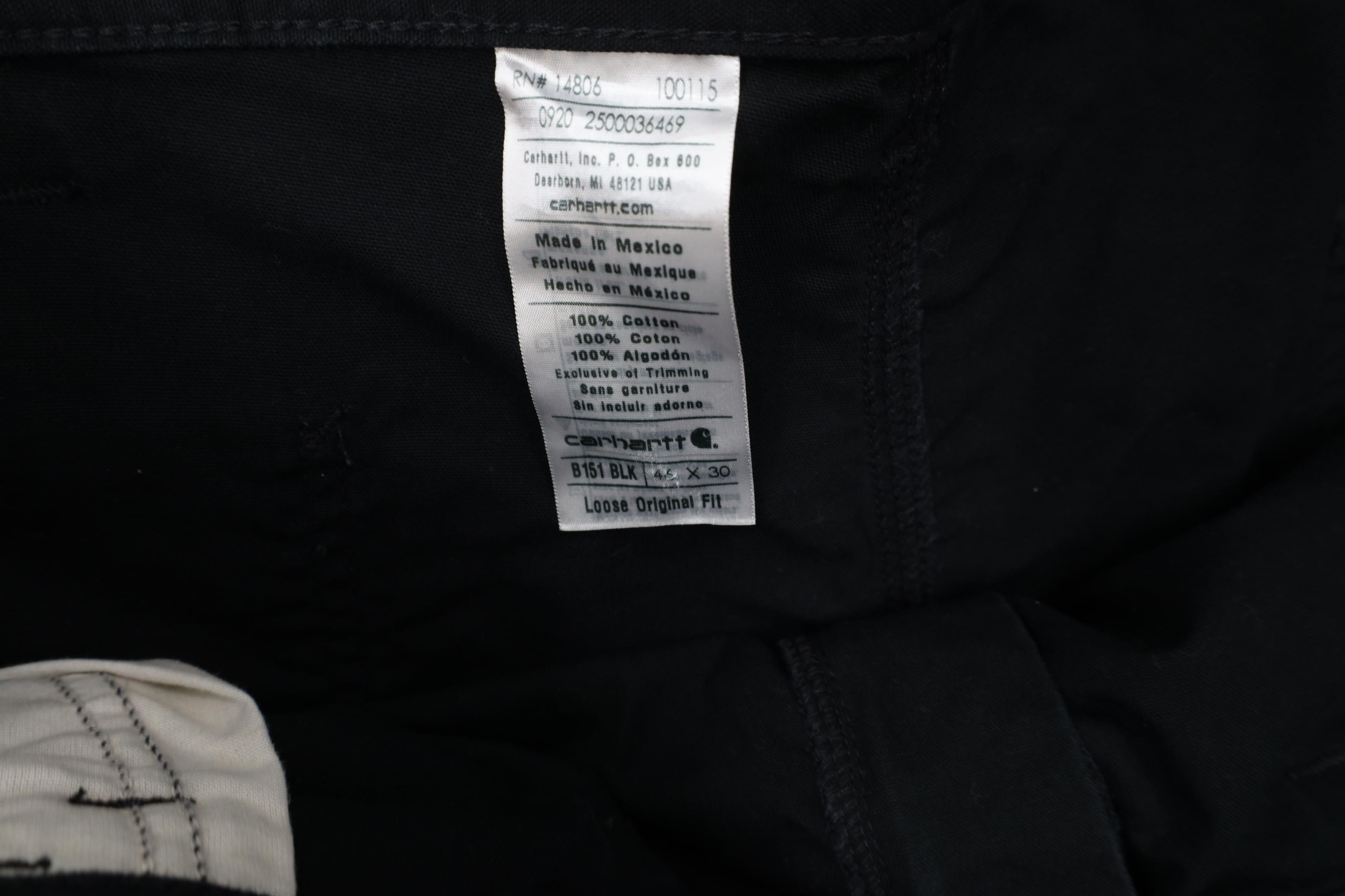 Carhartt Vintage Y2K Carhartt Loose Fit Wide Leg Dungaree Pants Black Size US 44 / EU 60 - 7 Thumbnail