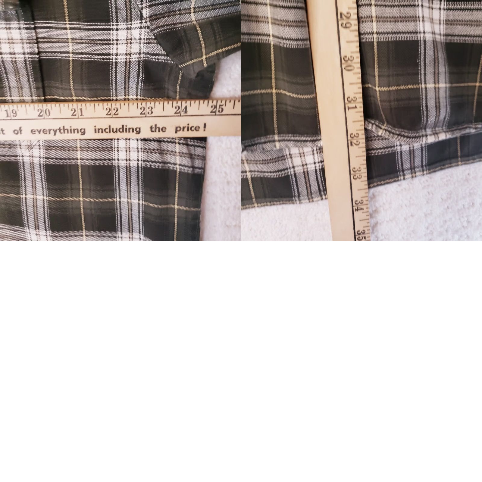 Vintage VINTAGE L.L. Bean Shirt Men LT Large Tall Button-Up Twill White Green Tartan Plaid 90s Shirt Mens Size US L / EU 52-54 / 3 - 10 Thumbnail