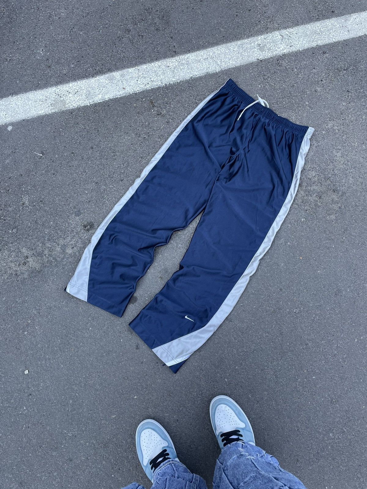 Nike × Vintage Vintage Nike track pants blue Size US 33 - 4 Thumbnail