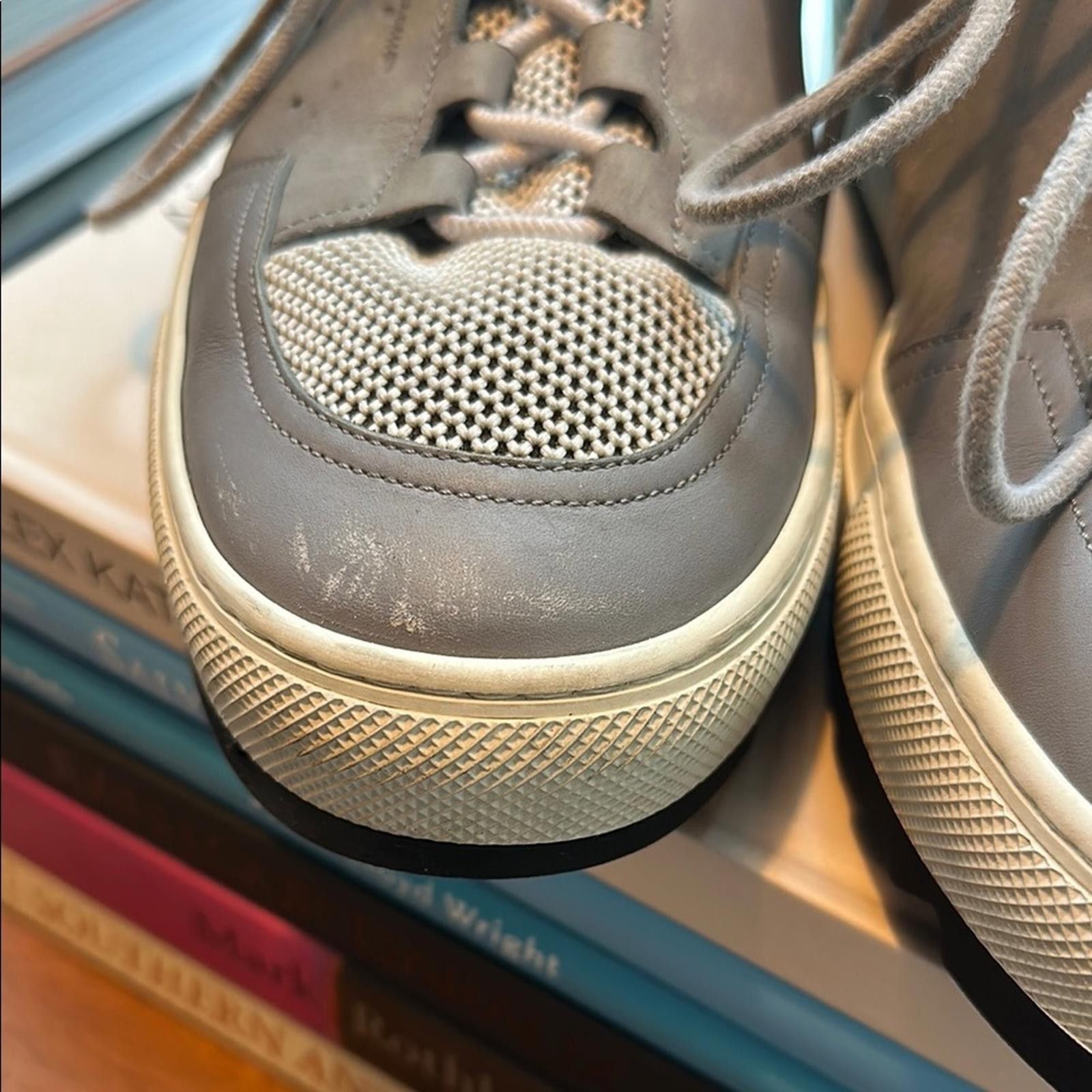 Salvatore Ferragamo Salvatore Ferragamo Men's Grey High-Top Sneaker Boots Size US 12 / EU 45 - 4 Thumbnail