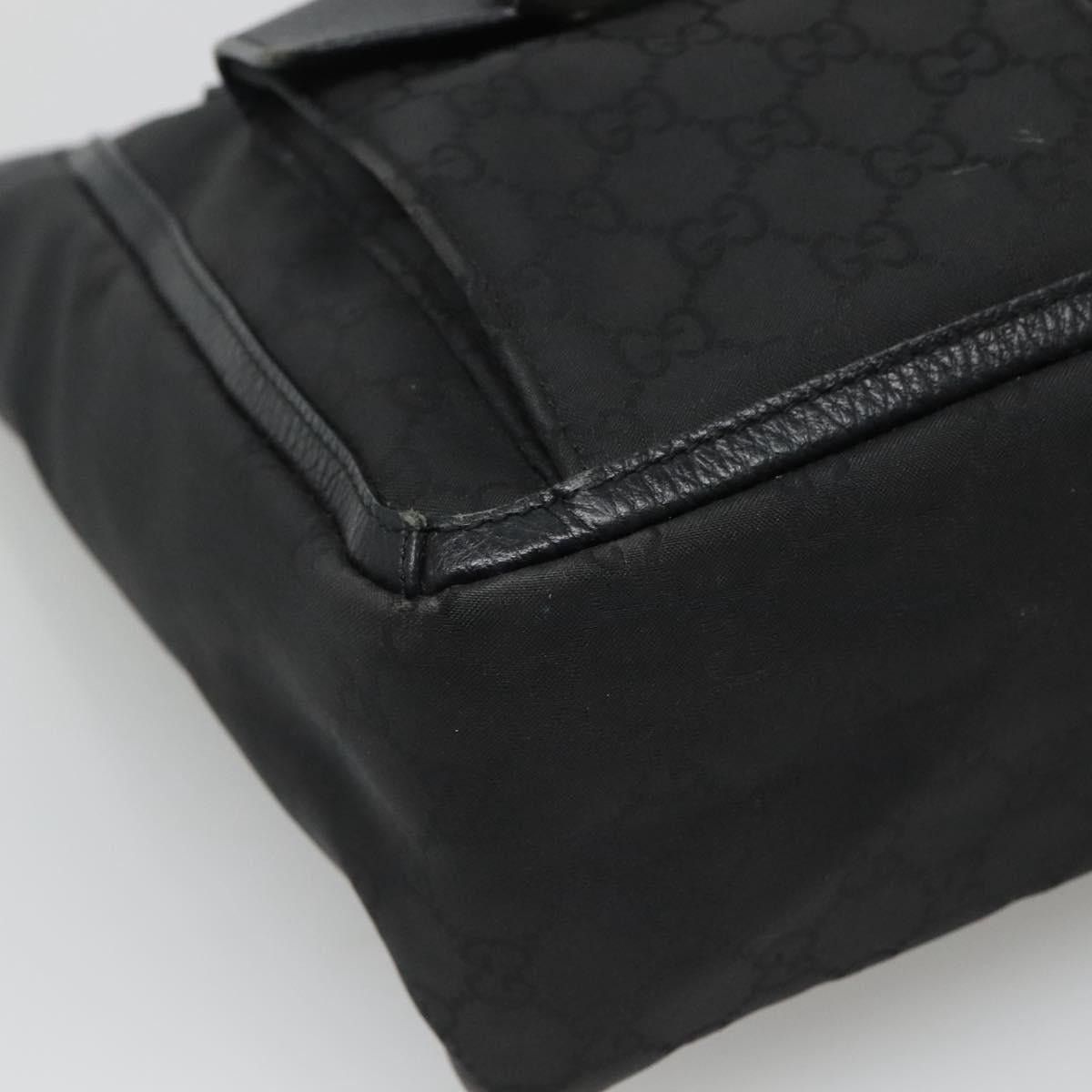 Gucci GUCCI GG Canvas Tote Bag Nylon Outlet Black Silver Size ONE SIZE - 11 Thumbnail
