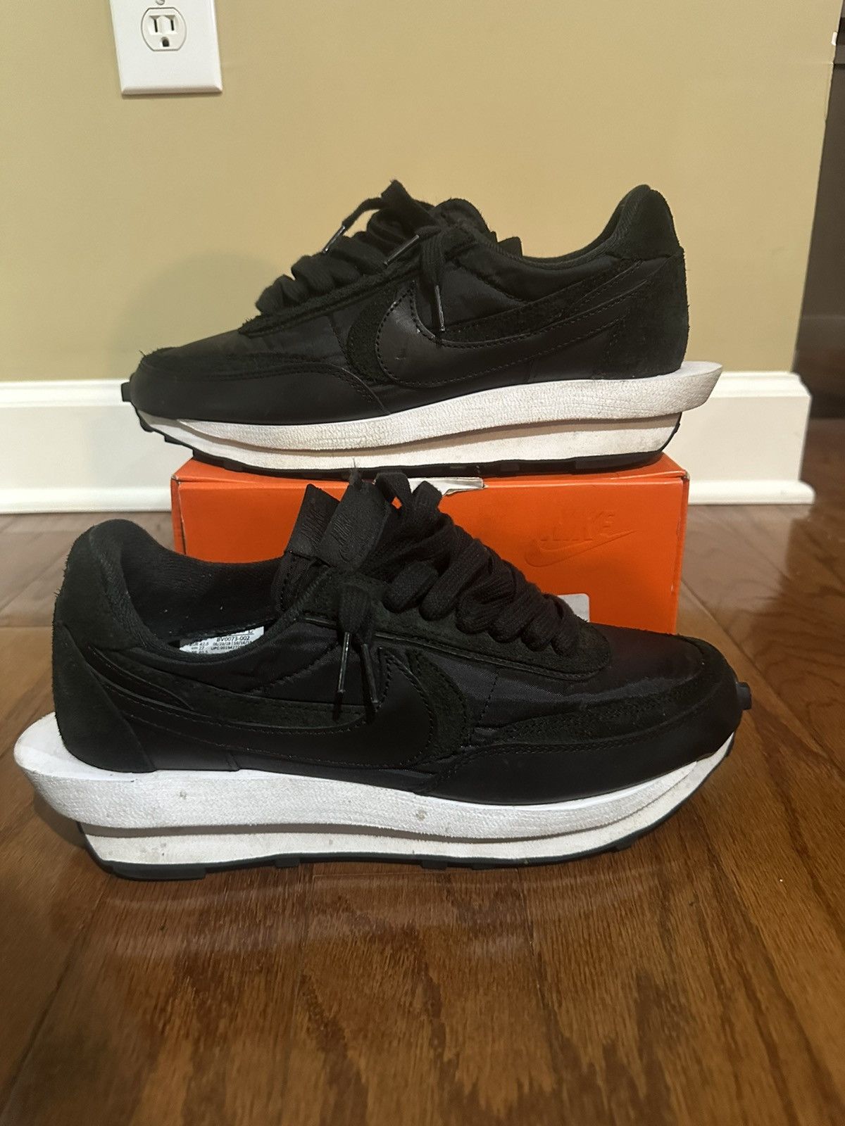 Nike Nike LD Waffle Sacai Black Nylon Size US 9 / EU 42 - 4 Thumbnail
