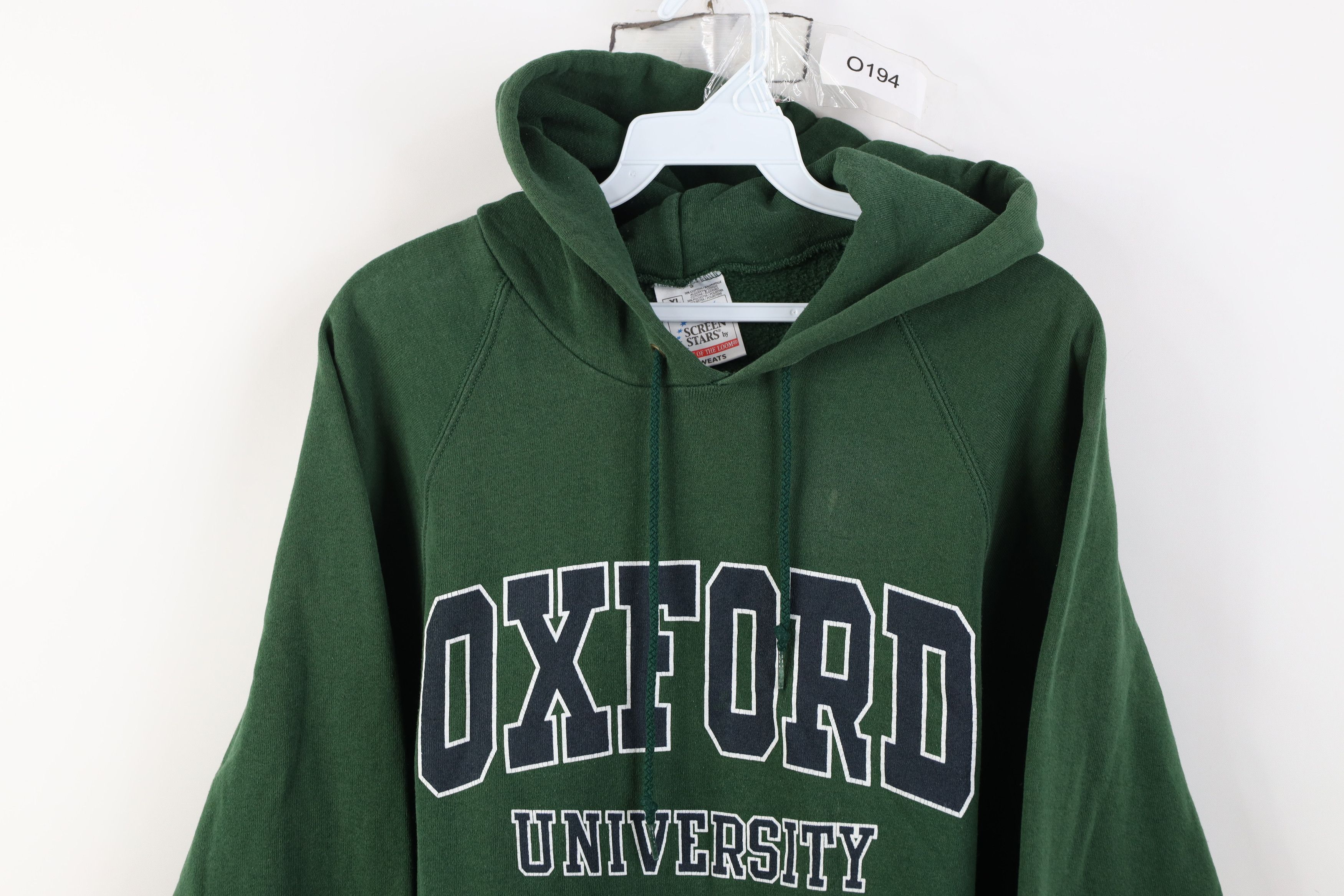 Vintage Vintage 90s Spell Oxford University Hoodie Sweatshirt Green Size US XL / EU 56 / 4 - 2 Thumbnail