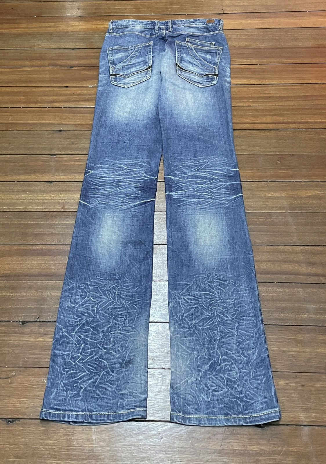 14th Addiction Rare Design Vintage Brand Nicole Club Flared Jeans 1990s Size US 33 - 2 Thumbnail