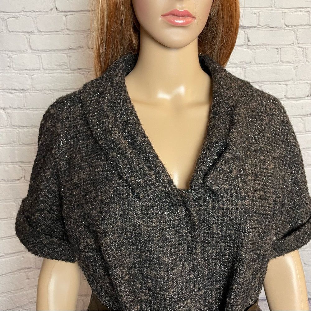 Lafayette 148 Lafayette 148 Wool Blend Short Sleeve Brown Jacket with Sat Size XL / US 12-14 / IT 48-50 - 9 Thumbnail