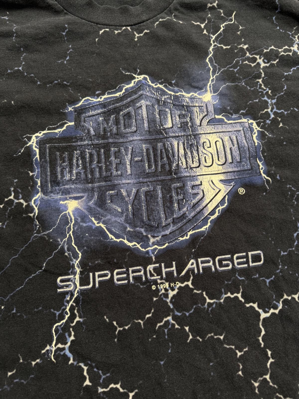 Harley Davidson Vintage 1999 Harley Davidson Lightning AOP Tee XL Rare Size US XL / EU 56 / 4 - 3 Thumbnail