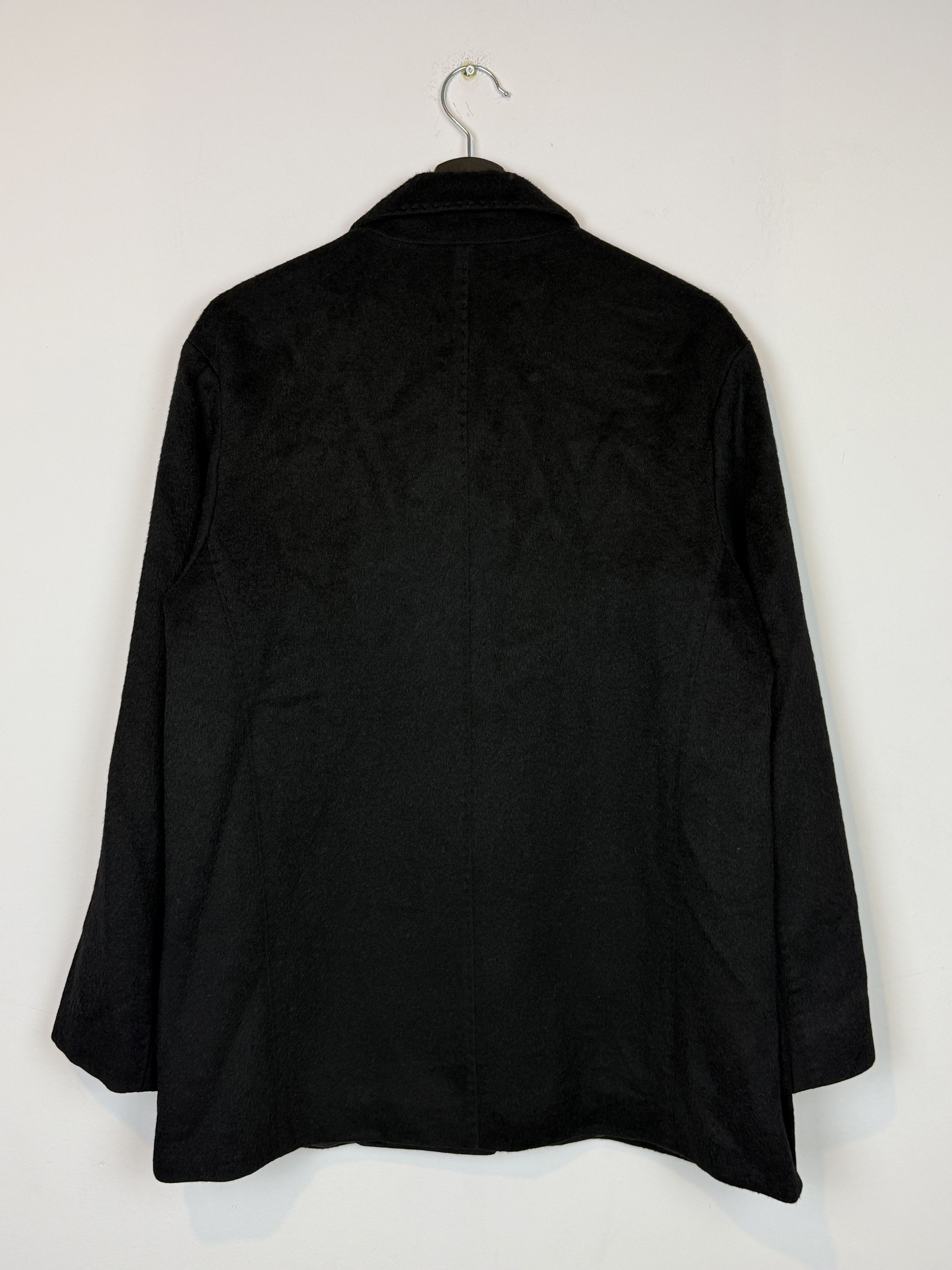 Vintage Rene Lezard Black Coat Mohair Cashmere Wool Blend Women's Size M / US 6-8 / IT 42-44 - 8 Thumbnail