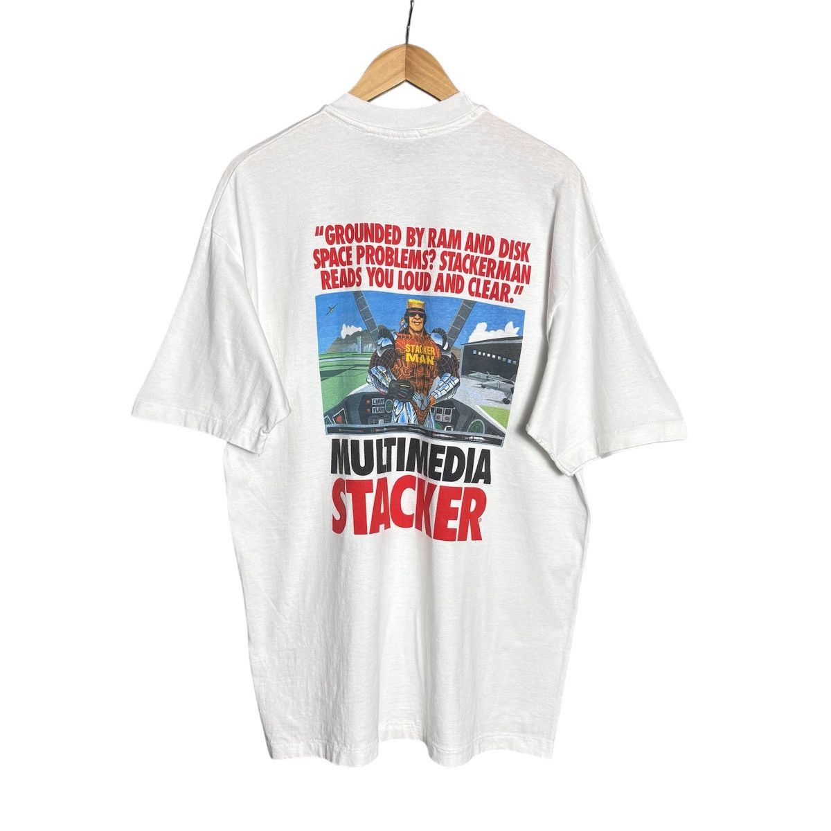 Vintage Vintage 90s Multimedia Stacker Graphic Tee Size US XL / EU 56 / 4 - 1 Thumbnail
