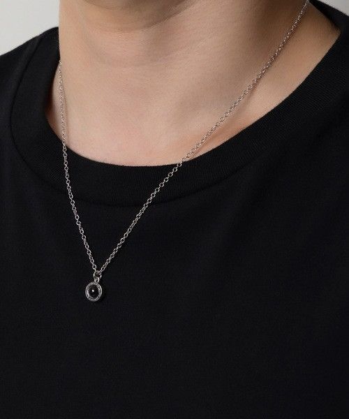 Number (N)ine NO TARIFFS! Number nine round logo stone charm necklace Size ONE SIZE - 3 Thumbnail