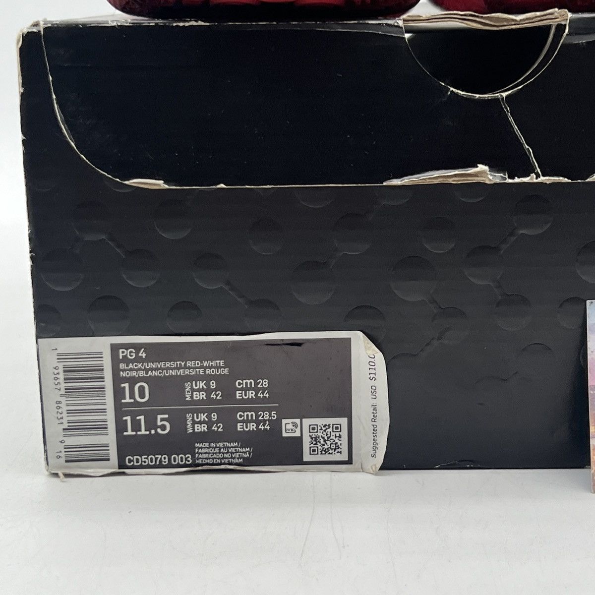 Nike Pg 4 bred Size US 10 / EU 43 - 6 Thumbnail