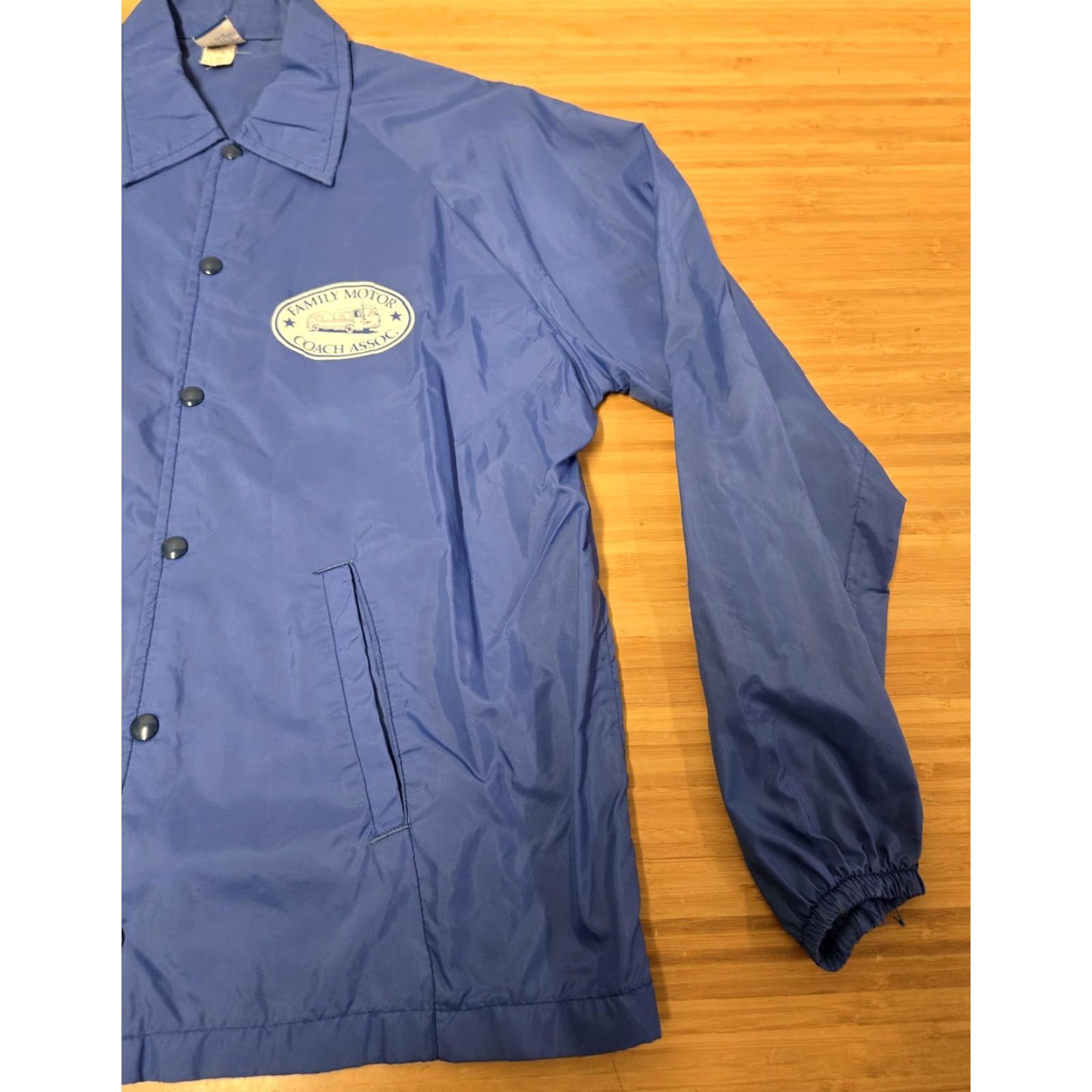 Champion VINTAGE Champion Jacket Mens Large Blue Coach Jacket Snap Made USA FMCA 80s Size US L / EU 52-54 / 3 - 2 Thumbnail
