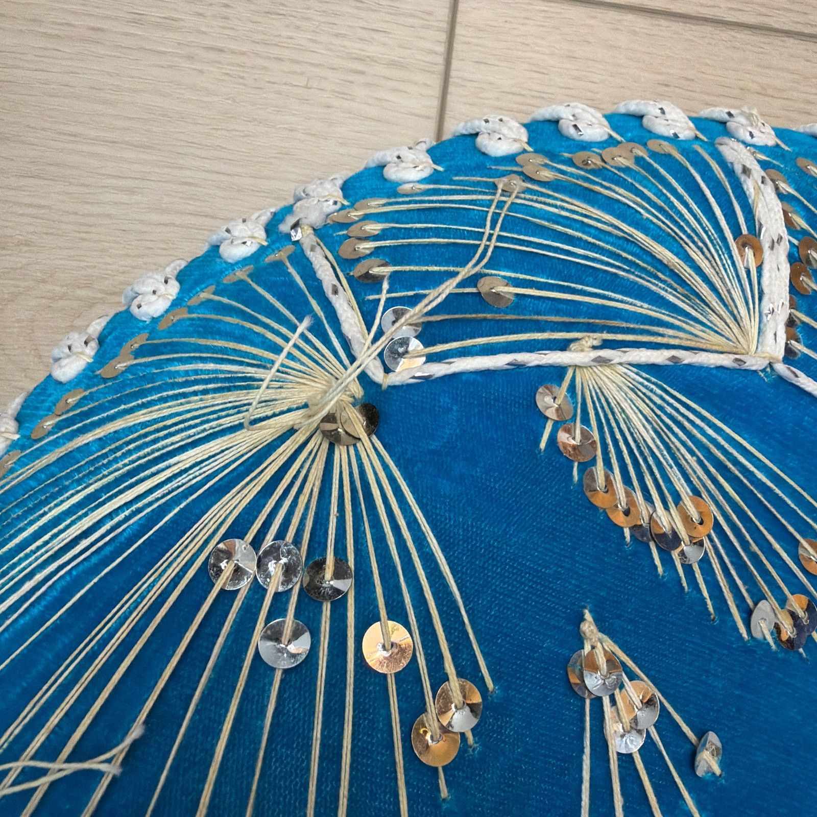 Pigalle Pigalle XXXXX Blue Sequin Sombrero Hat 23 in Diameter Size US M / EU 48-50 / 2 - 13 Thumbnail