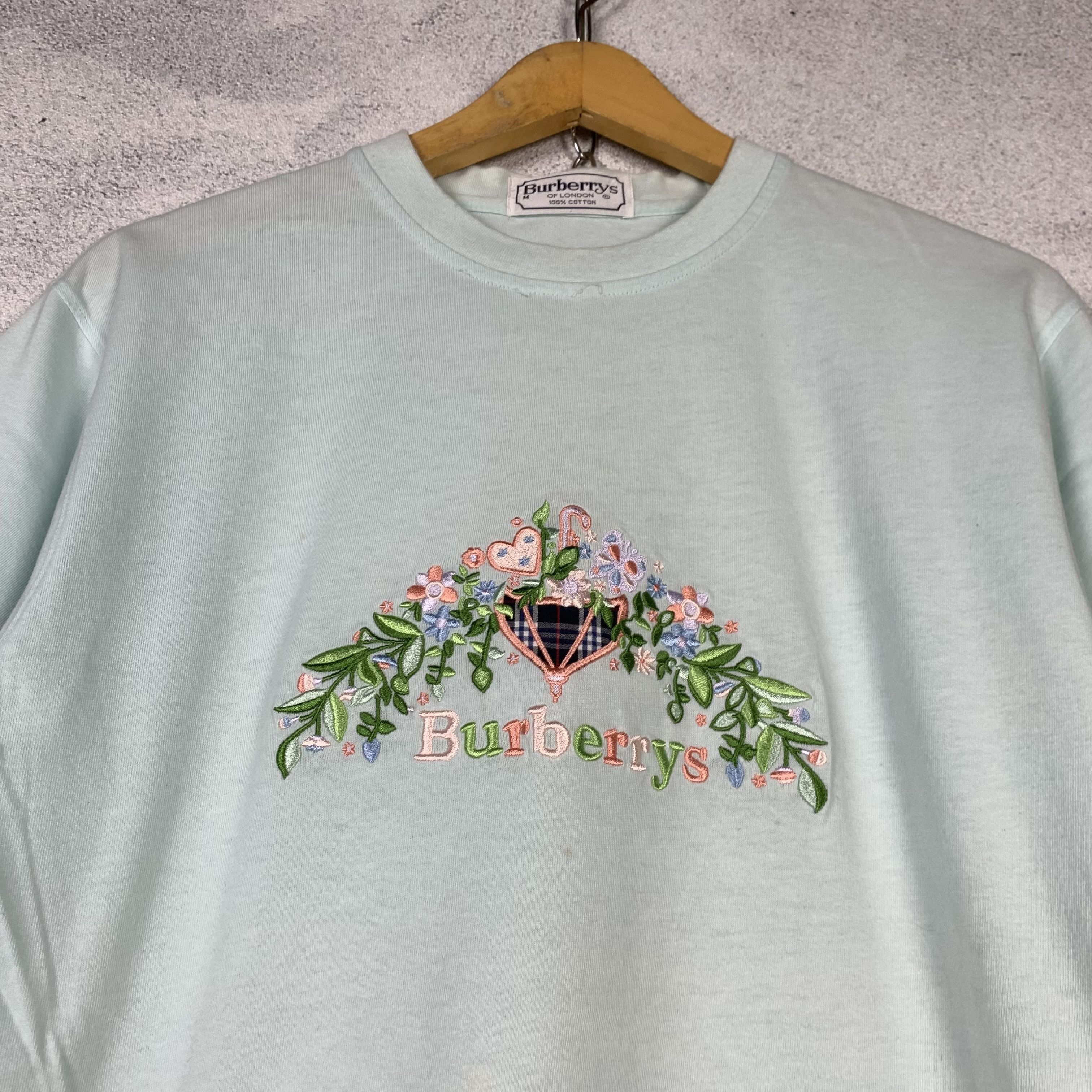 Burberry Vintage 90s Burberrys Tshirt Size US S / EU 44-46 / 1 - 2 Thumbnail