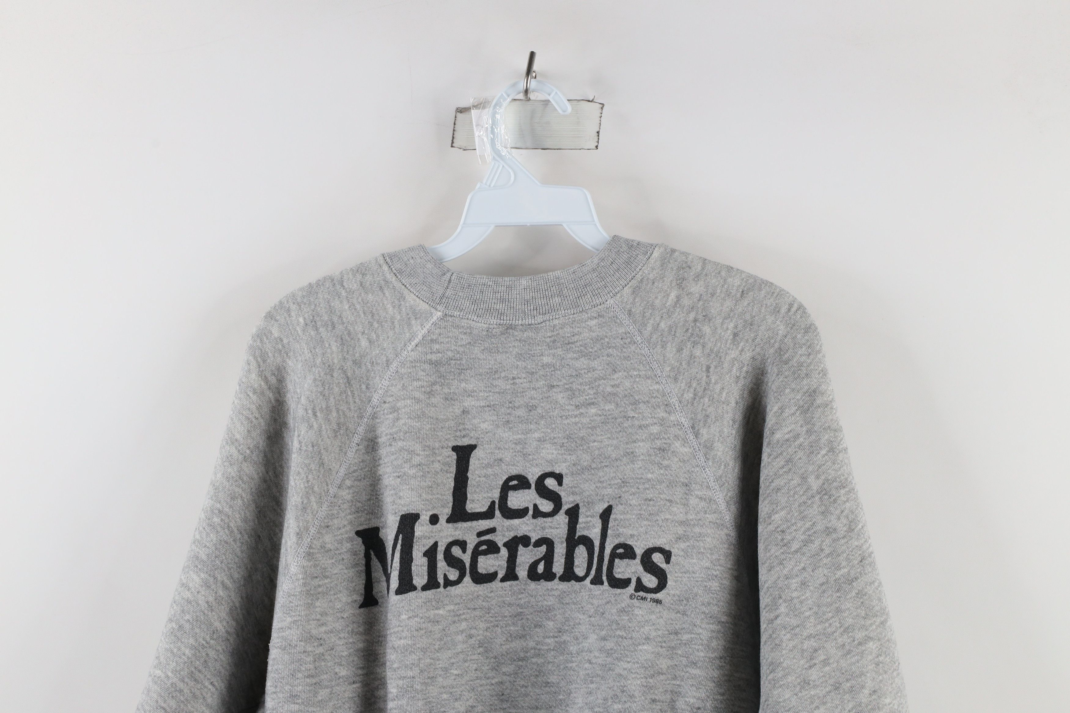 Vintage Vintage 80s Les Miserables Play Crewneck Sweatshirt Gray USA Size US L / EU 52-54 / 3 - 11 Thumbnail