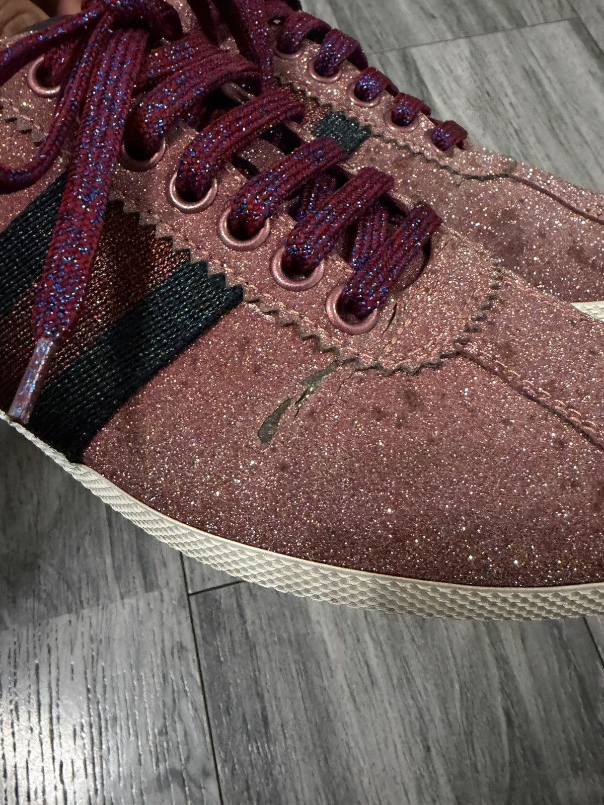 Gucci Gucci Bambi Pink Glitter Low-Top Sneakers Size US 6 / IT 36 - 5 Thumbnail