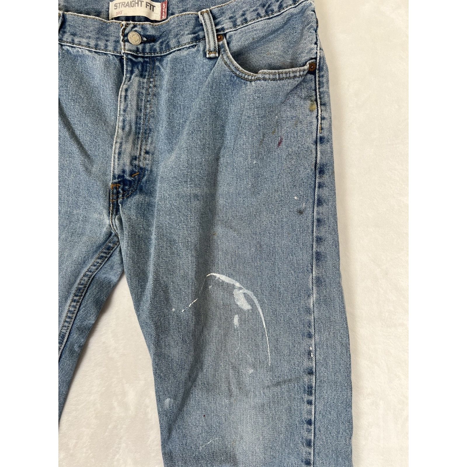 Levi's Vintage Levi's 505 Ble Denim Jeans Size 36x32 Paint Stain Gr Size US 36 / EU 52 - 2 Thumbnail