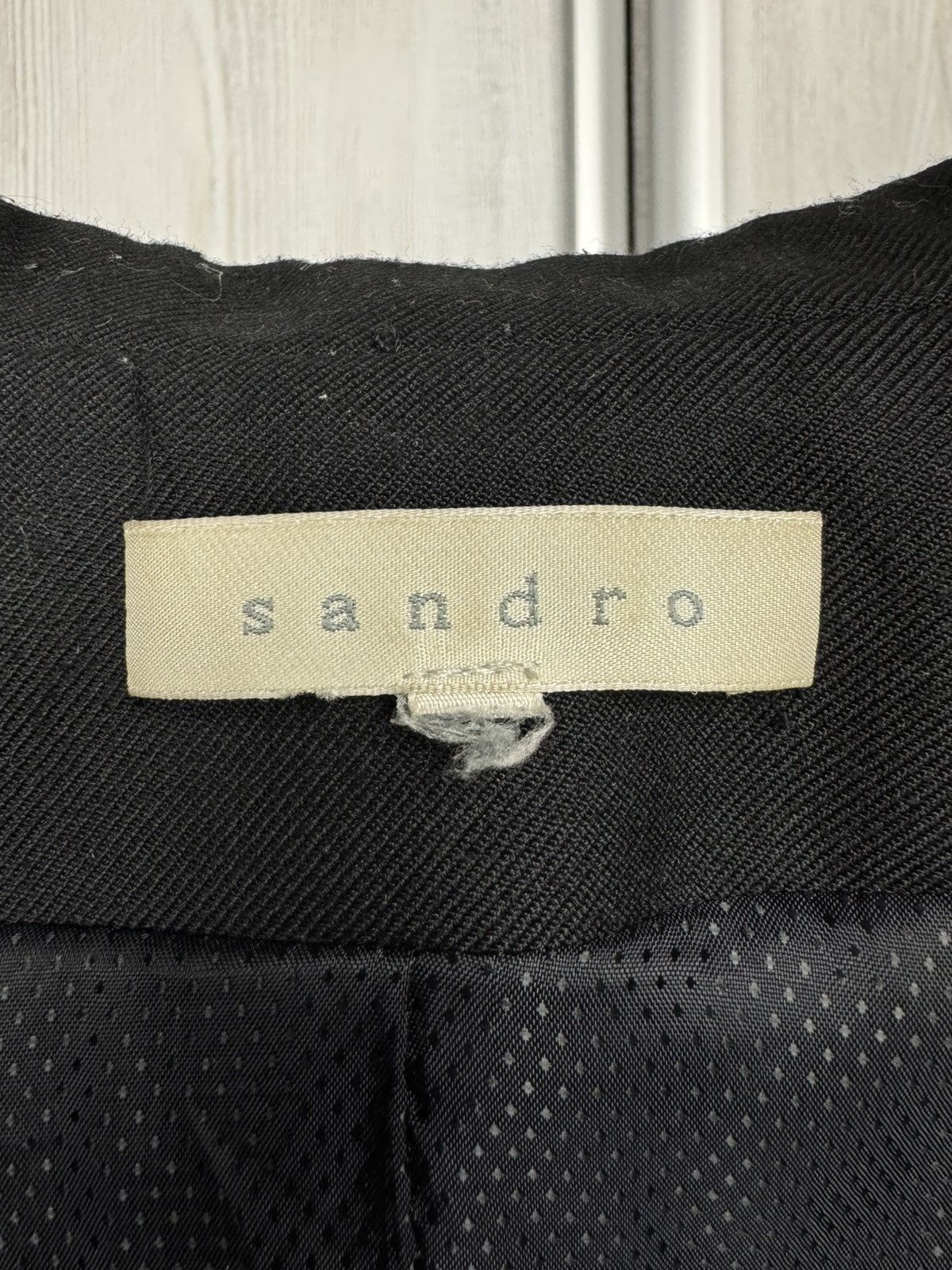Sandro Sandro Paris black wool blend 1 button blazer Size M / US 6-8 / IT 42-44 - 9 Thumbnail