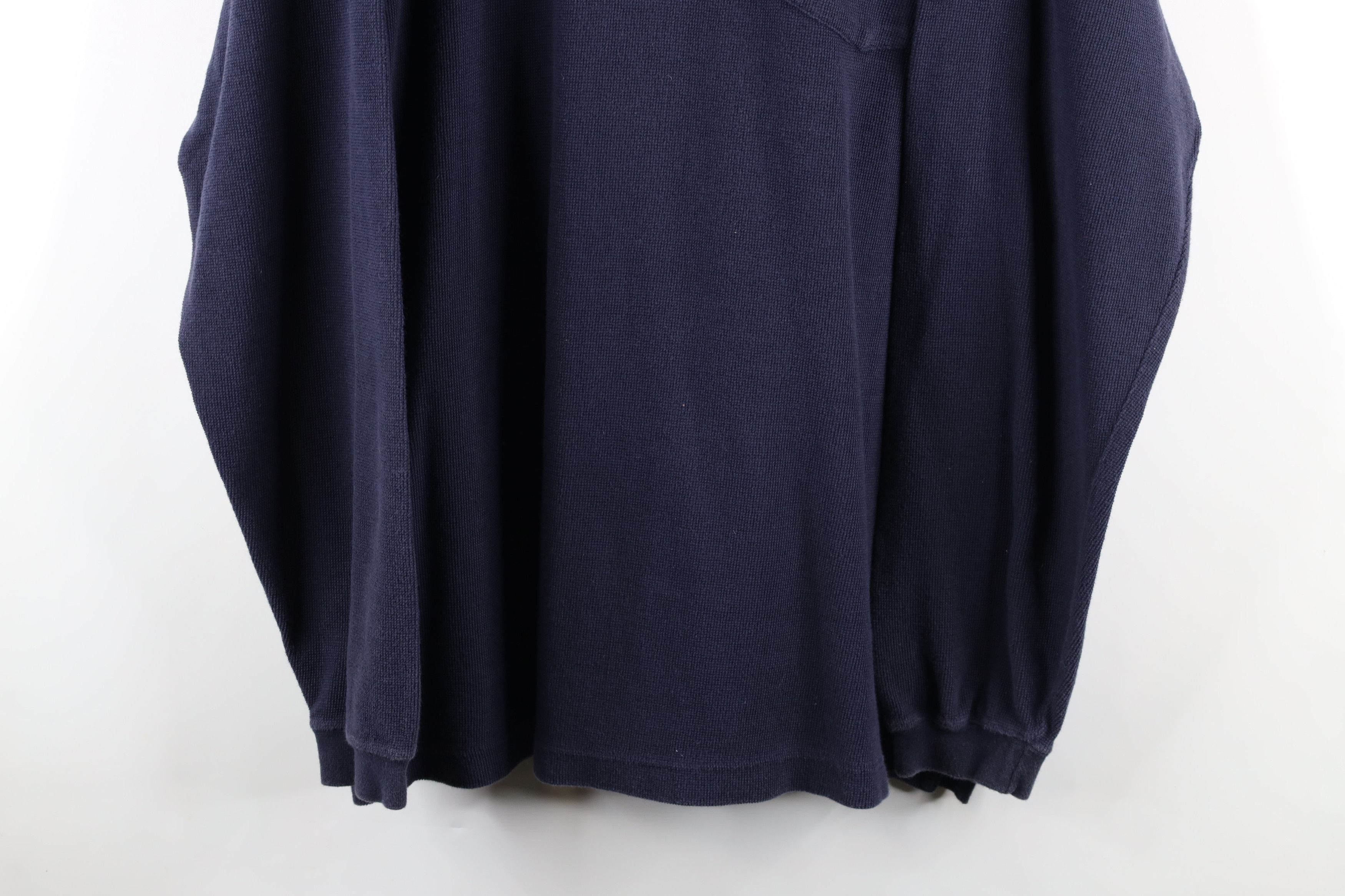 Eddie Bauer × Vintage Vintage 90s Eddie Bauer Waffle Knit Long Sleeve Polo Shirt Size US XL / EU 56 / 4 - 3 Thumbnail