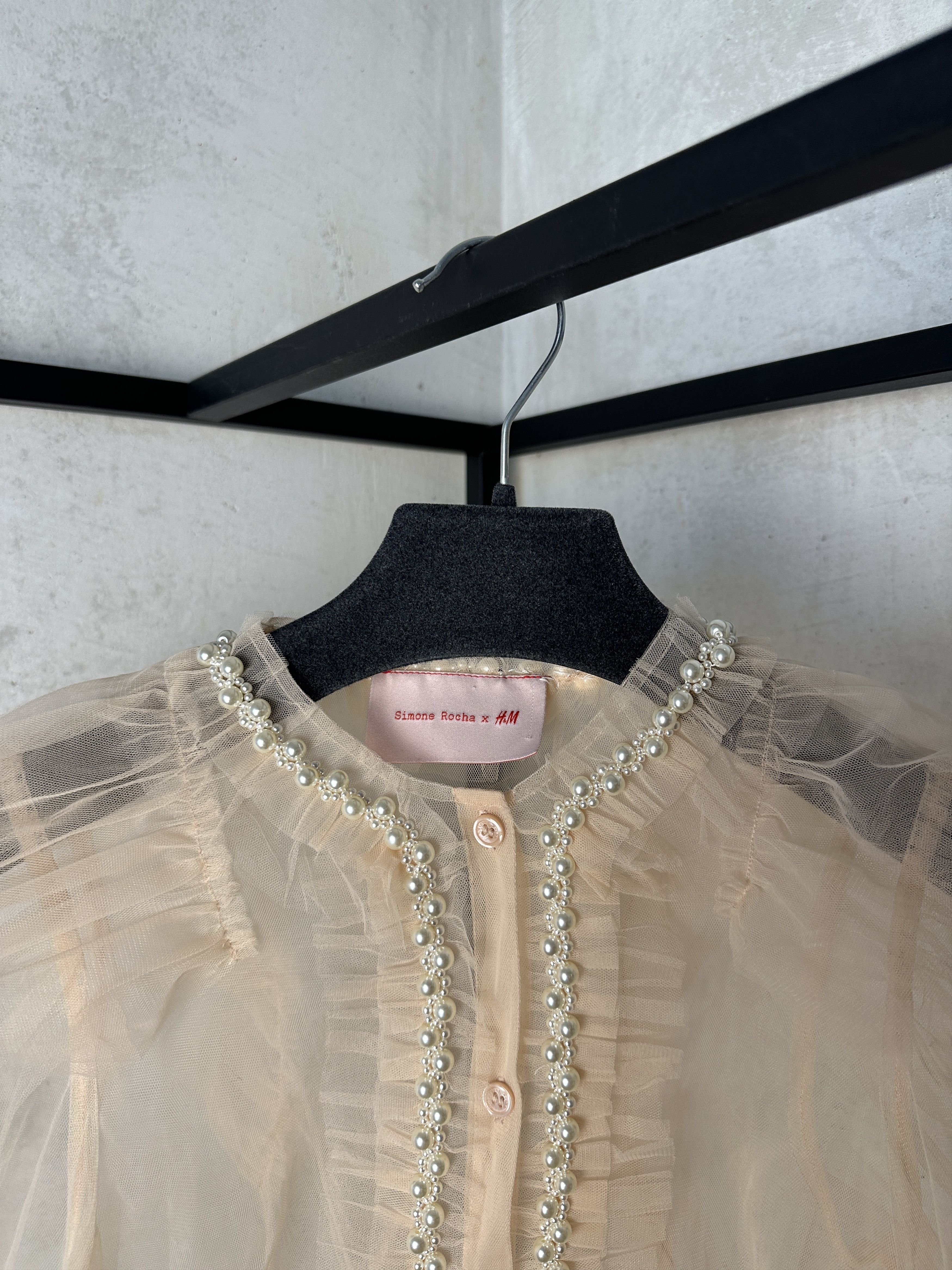 H&M Simone Rocha x H&M Mesh Beige Blouse Size S / US 4 / IT 40 - 5 Thumbnail