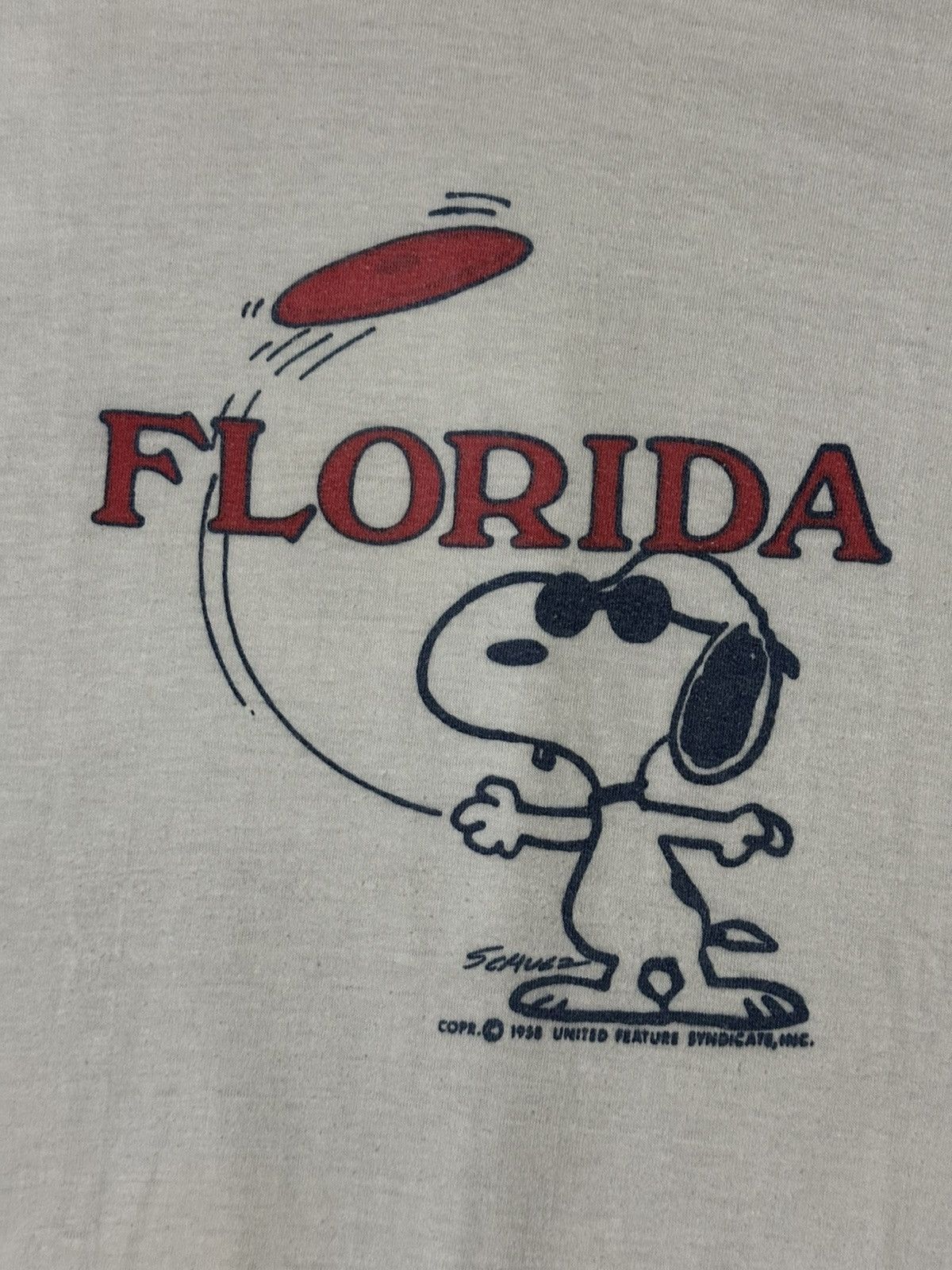 Champion Vintage 70s Snoopy Champion Ringer Tee (FLORIDA) Size US S / EU 44-46 / 1 - 5 Thumbnail