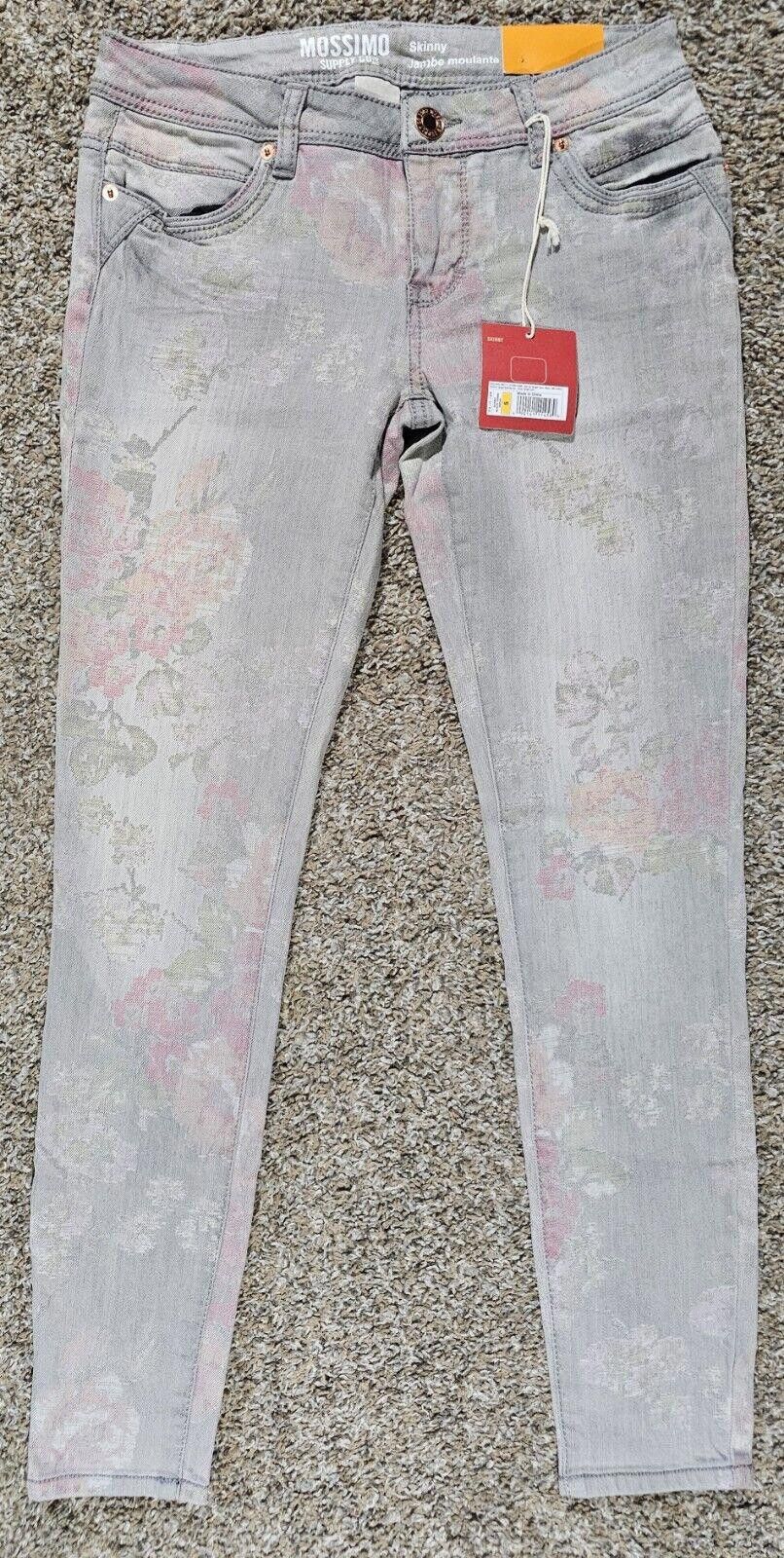 Mossimo Mossimo skinny fit 5 Black jambe moulante floral jeans NWT Size 30" / US 8 / IT 44 - 1 Thumbnail