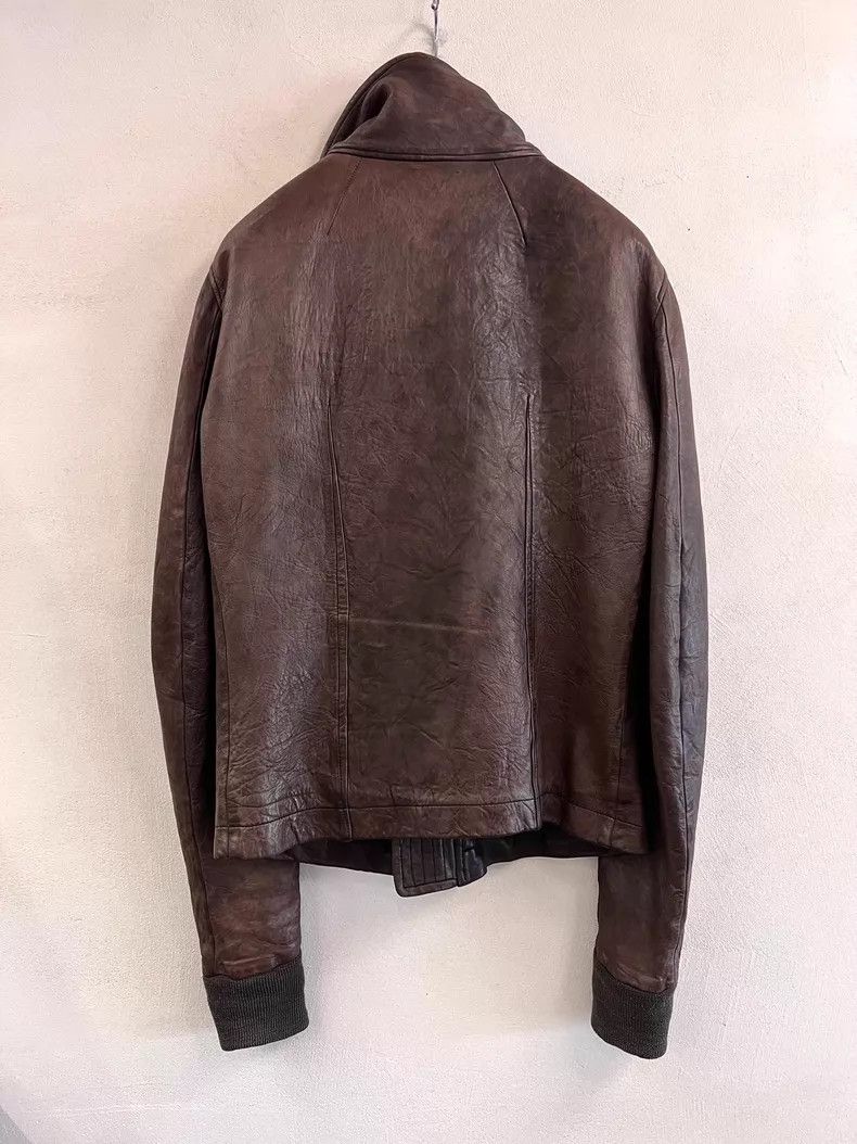 Rick Owens Rick Owens Turtleneck motorcycle leather jacket Size US S / EU 44-46 / 1 - 5 Thumbnail