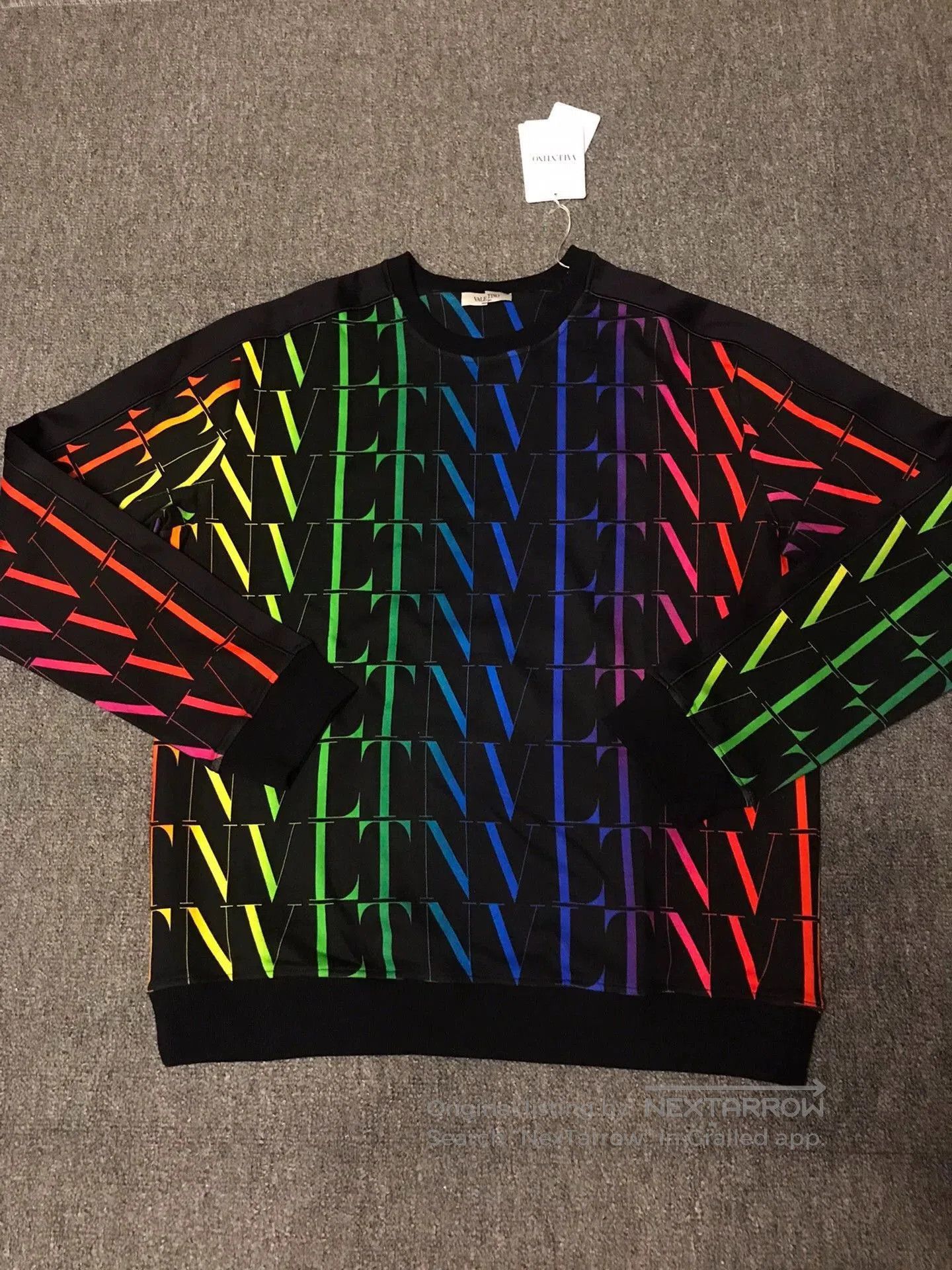 Valentino Multi-Color Logo Print Long Sleeve Sweatshirt. Size US XL / EU 56 / 4 - 3 Thumbnail