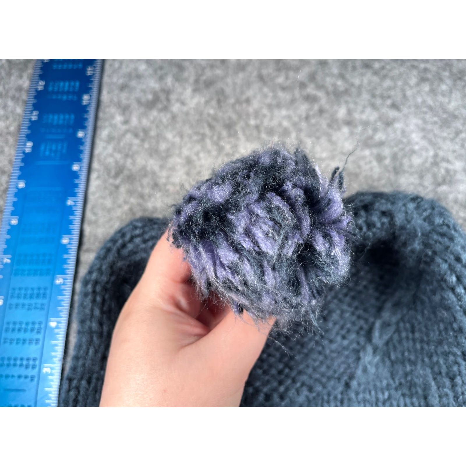 Vintage Specialized Beanie Toque Women One Size Blue Knit 100% Acrylic Ski Pom Beanie/Toque Women Blue Knit 100% Acrylic Ski Puff Pom Size ONE SIZE - 4 Thumbnail