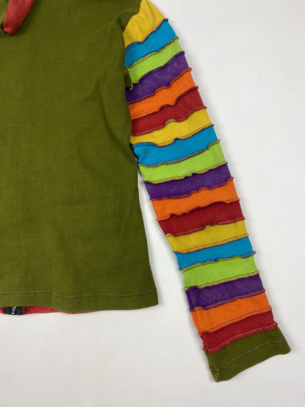 Vintage Y2K Vintage Nepalese Fairy Patchwork Hoodie Size L / US 10 / IT 46 - 10 Thumbnail