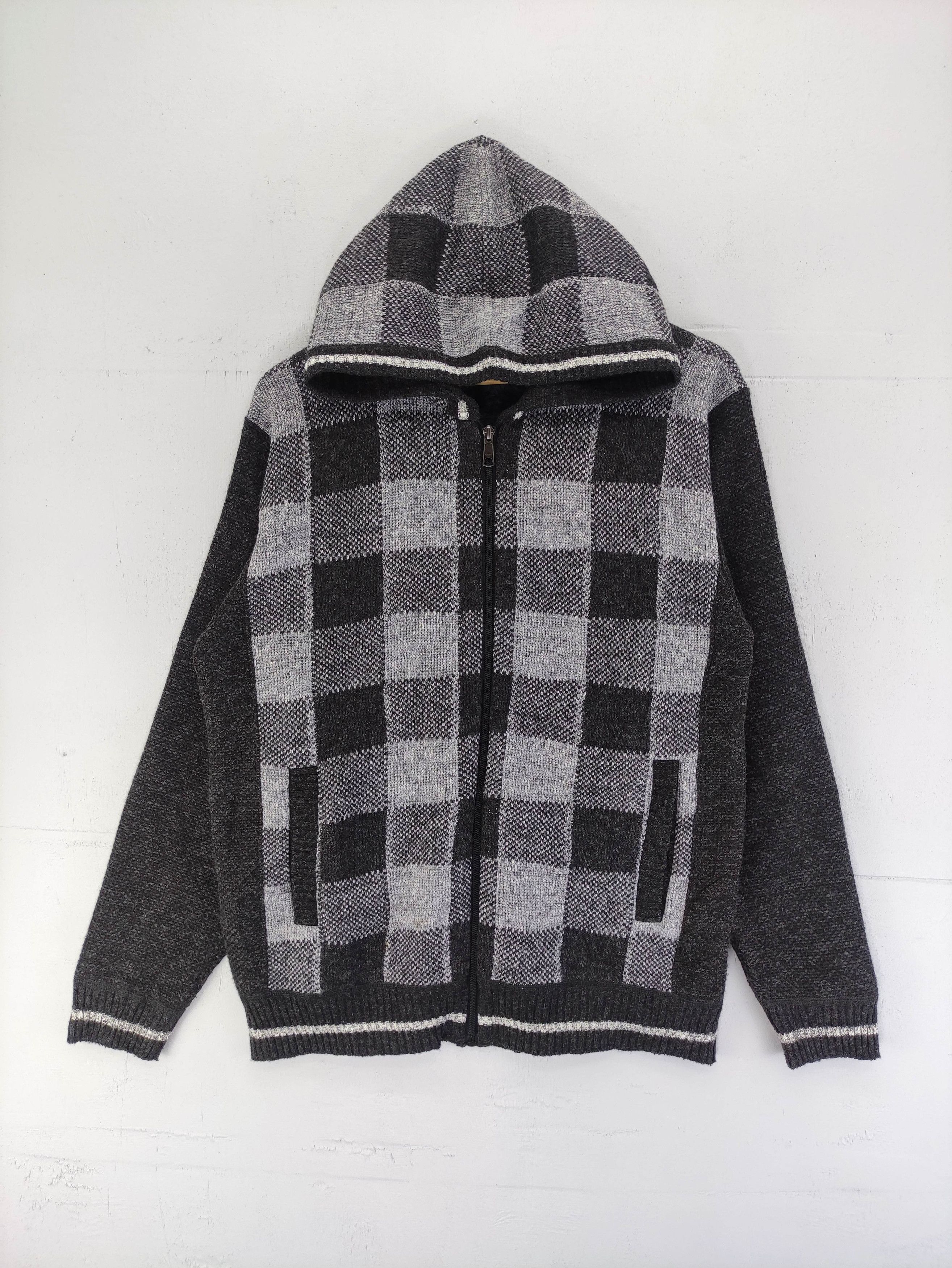 Japanese Brand Vintage Inspire knit Hoodie Lined Fleece Jacket Size US M / EU 48-50 / 2 - 1 Thumbnail