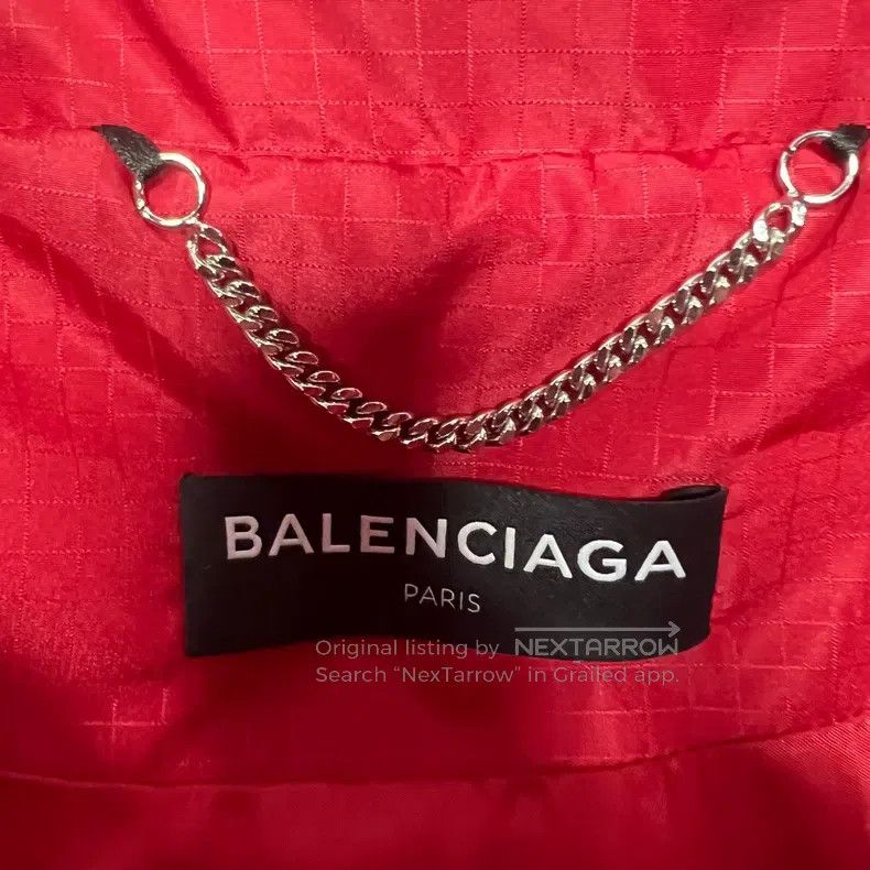 Balenciaga Balenciaga Red Letter Print Stand Collar Long Sleeve Down Size US S / EU 44-46 / 1 - 3 Thumbnail