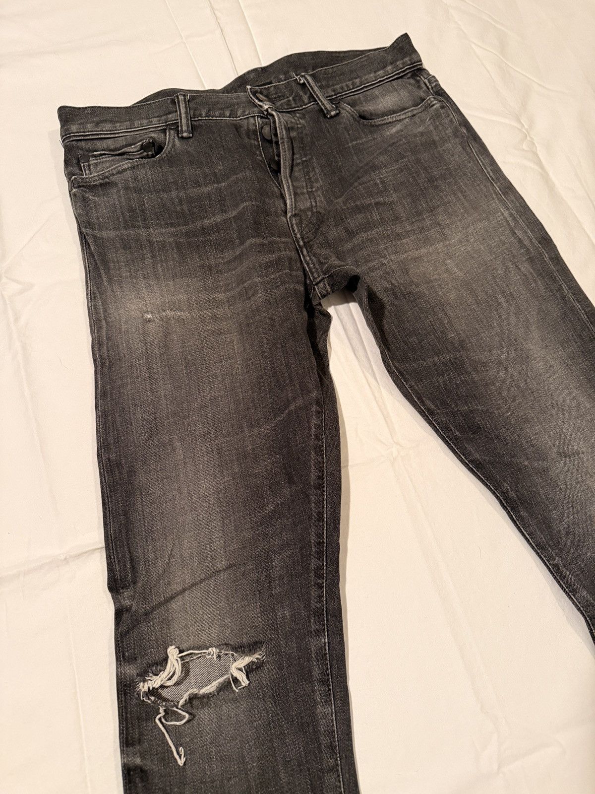 John Elliott Washed Black Cast 2 Denim Size US 30 / EU 46 - 2 Thumbnail