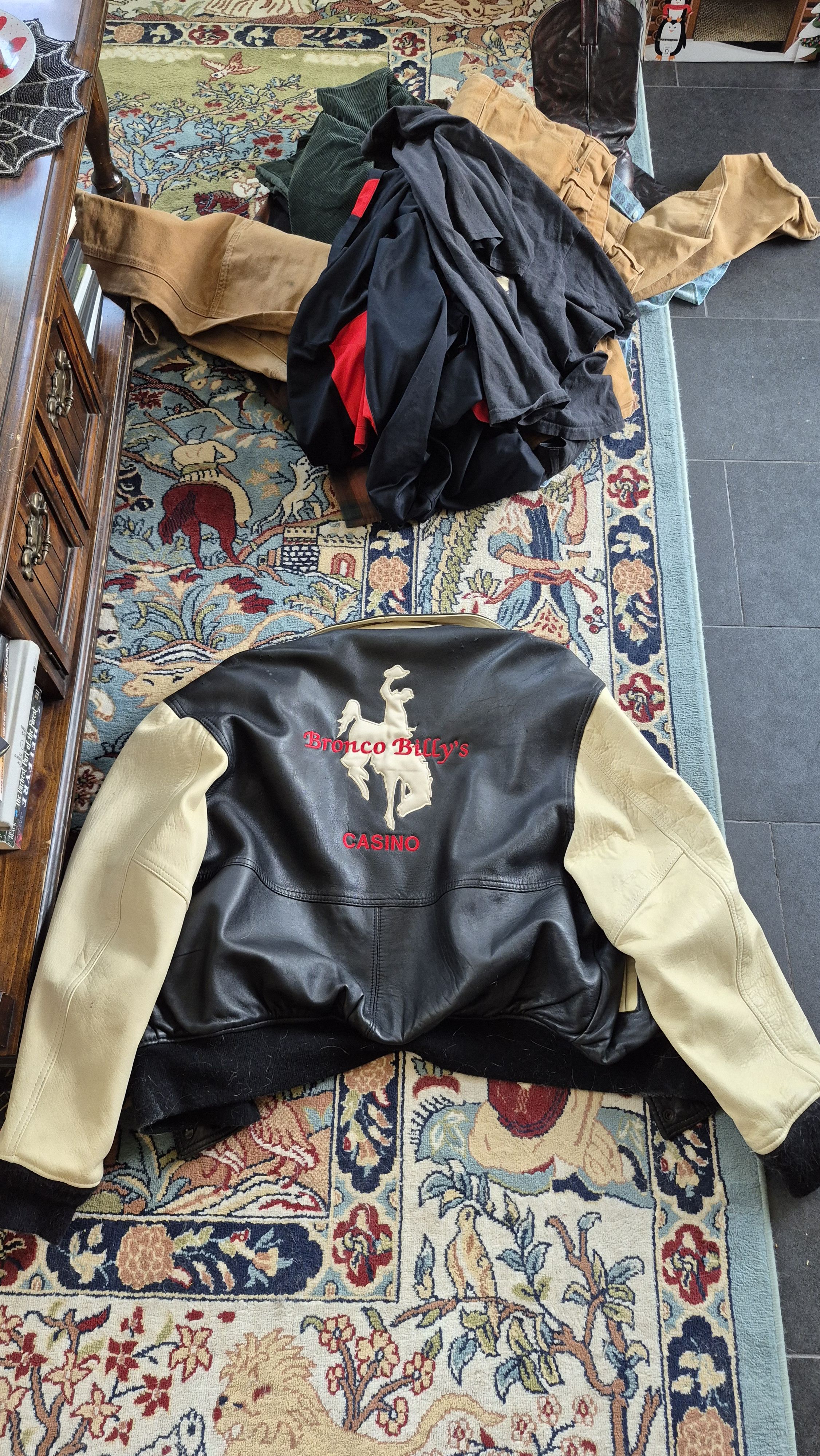 Other Bronco Billy Casino Vintage Leather Jacket Size US XL / EU 56 / 4 - 3 Thumbnail