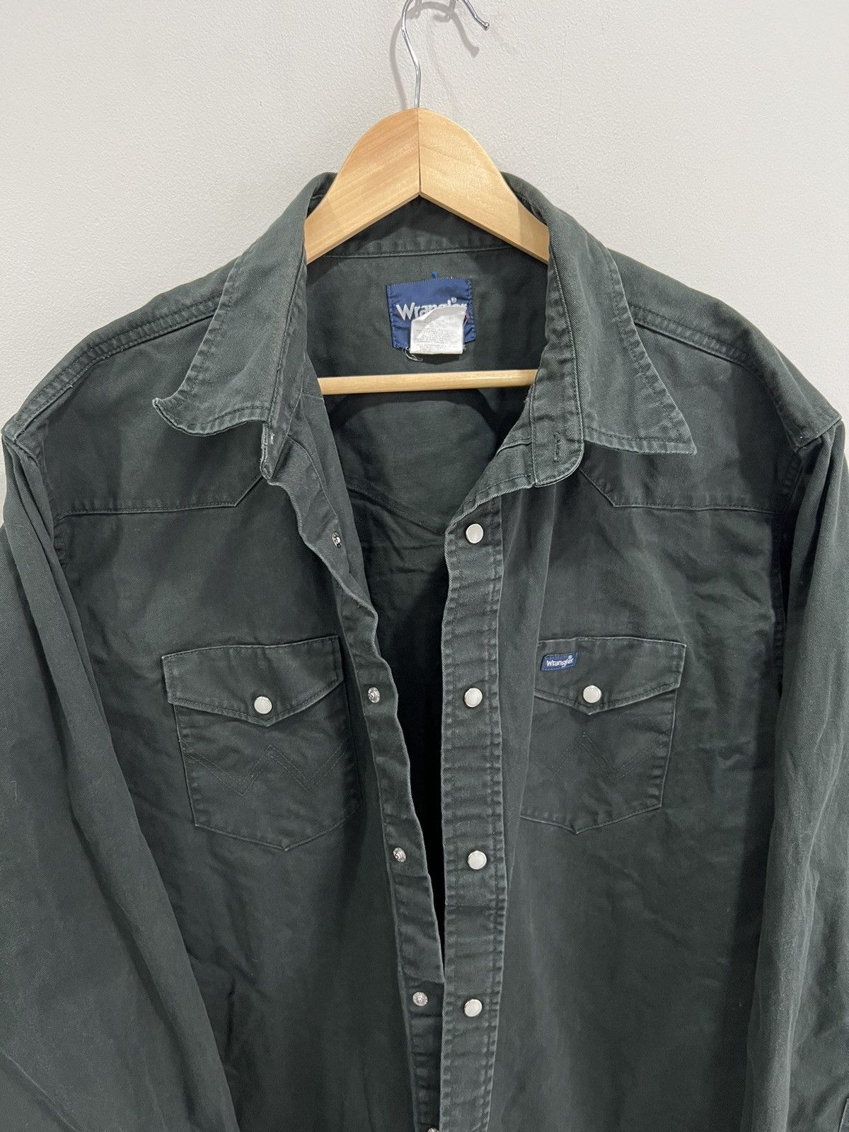 Wrangler Vintage Wrangler Pearl Snap Button Up Shirt olive xxl Size US XXL / EU 58 / 5 - 3 Thumbnail