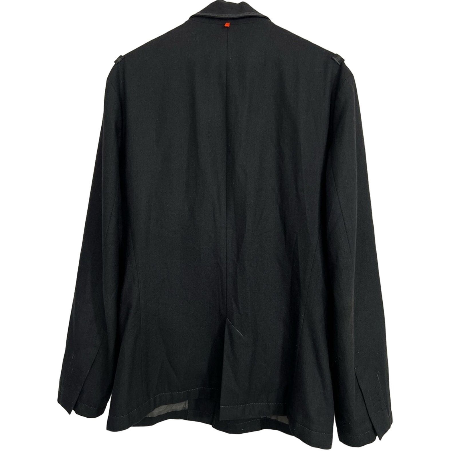 Hugo Boss 42R Hugo Boss Orange Jacket Black Wool Blend Military NICE Size 42R - 2 Thumbnail