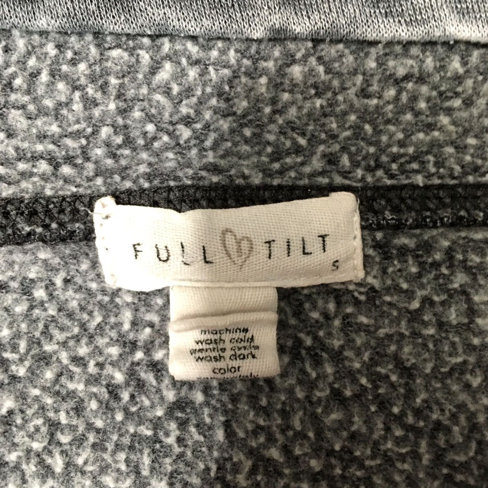 Vintage FULL TILT Hoodie Sweatshirt Womens Small gray v neck closure design Size S / US 4 / IT 40 - 3 Thumbnail