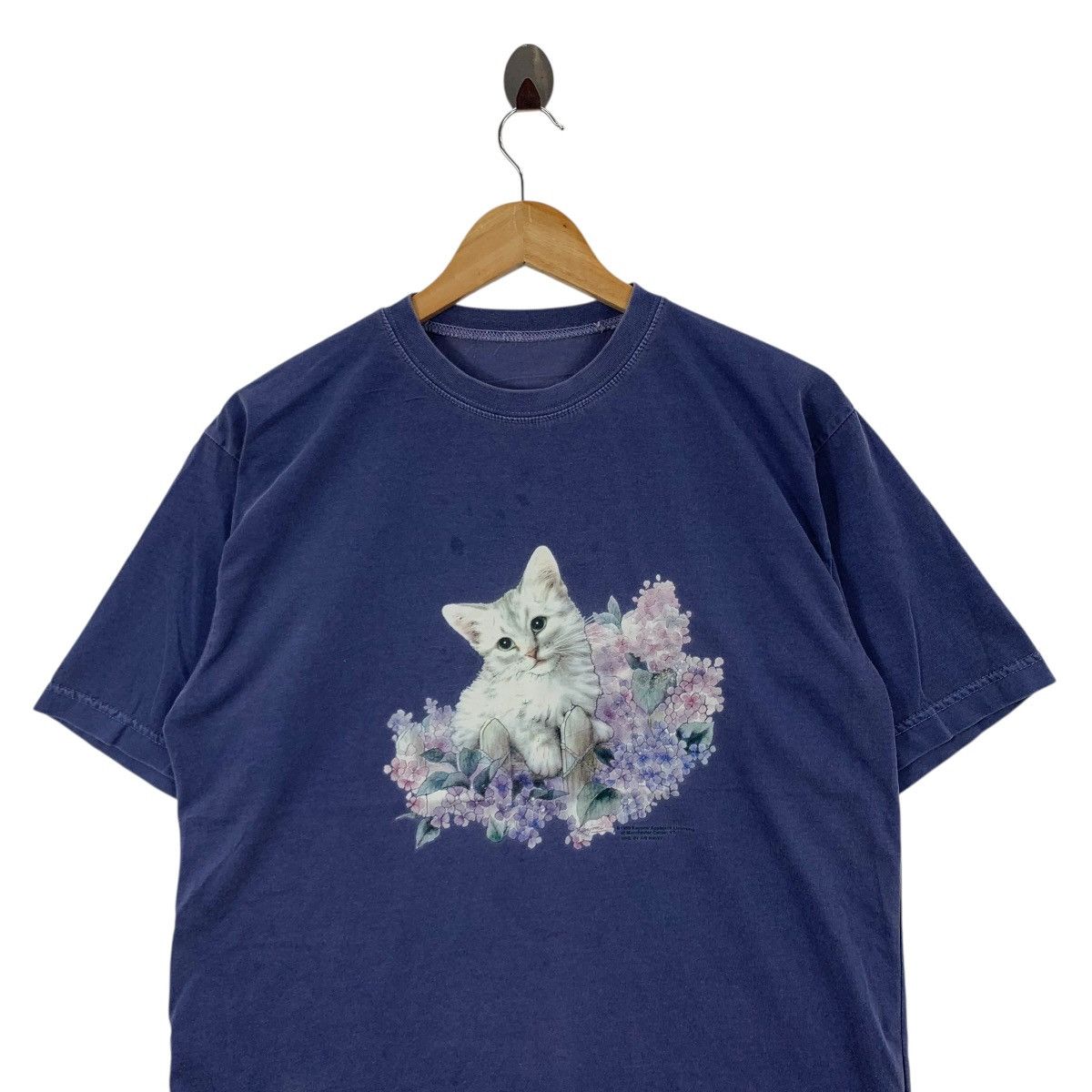 Vintage Vintage 90s KAYOMI APPLEJACK 1999 Air Waves CatAnimal Tshirt Size US M / EU 48-50 / 2 - 2 Thumbnail