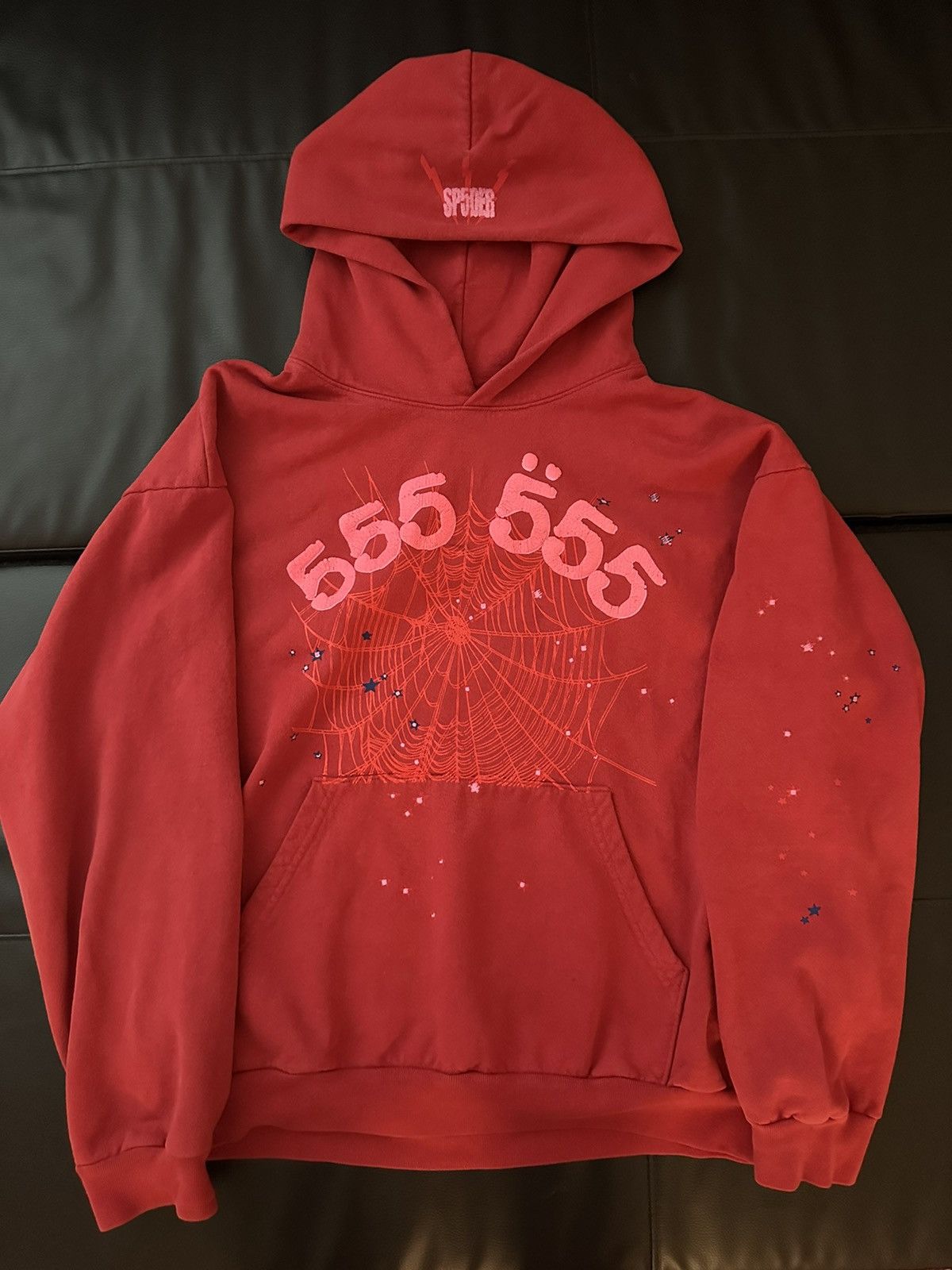 Young Thug Sp5der red 555 hoodie | Grailed