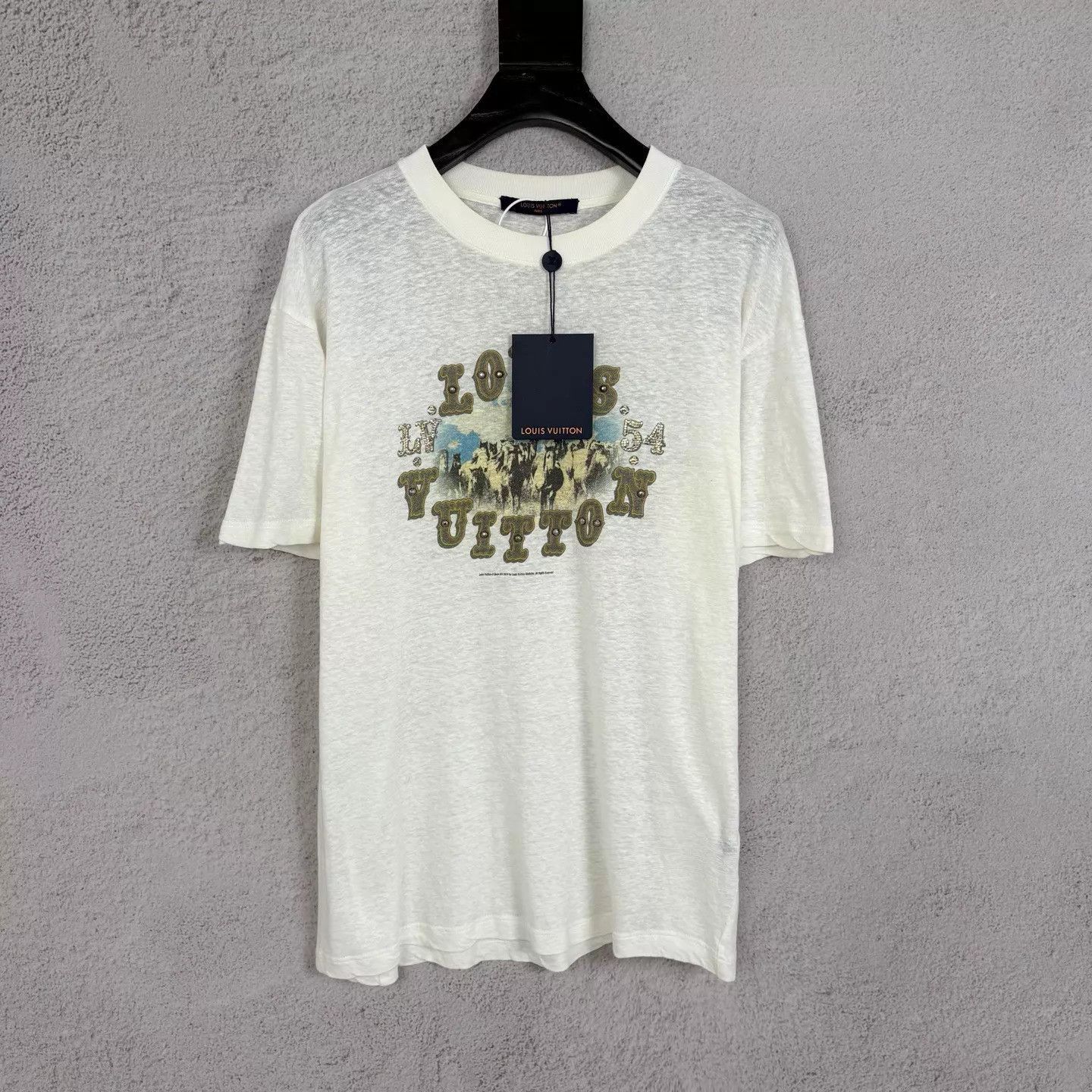 Louis Vuitton White Graphic Print Short Sleeve T-Shirt Size US M / EU 48-50 / 2 - 1 Thumbnail