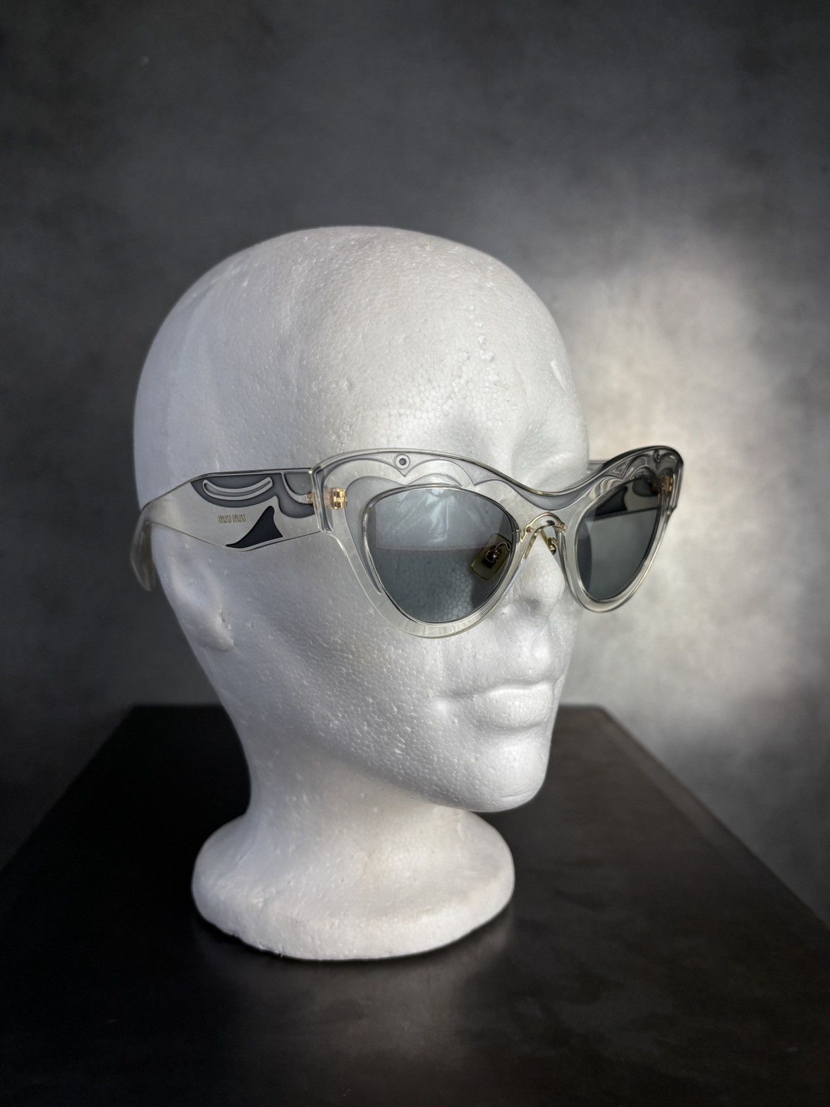 Miu Miu × Prada S/S 2014 Miu Miu Sunglasses Indie Sleeze Clear Translucent Size ONE SIZE - 3 Thumbnail