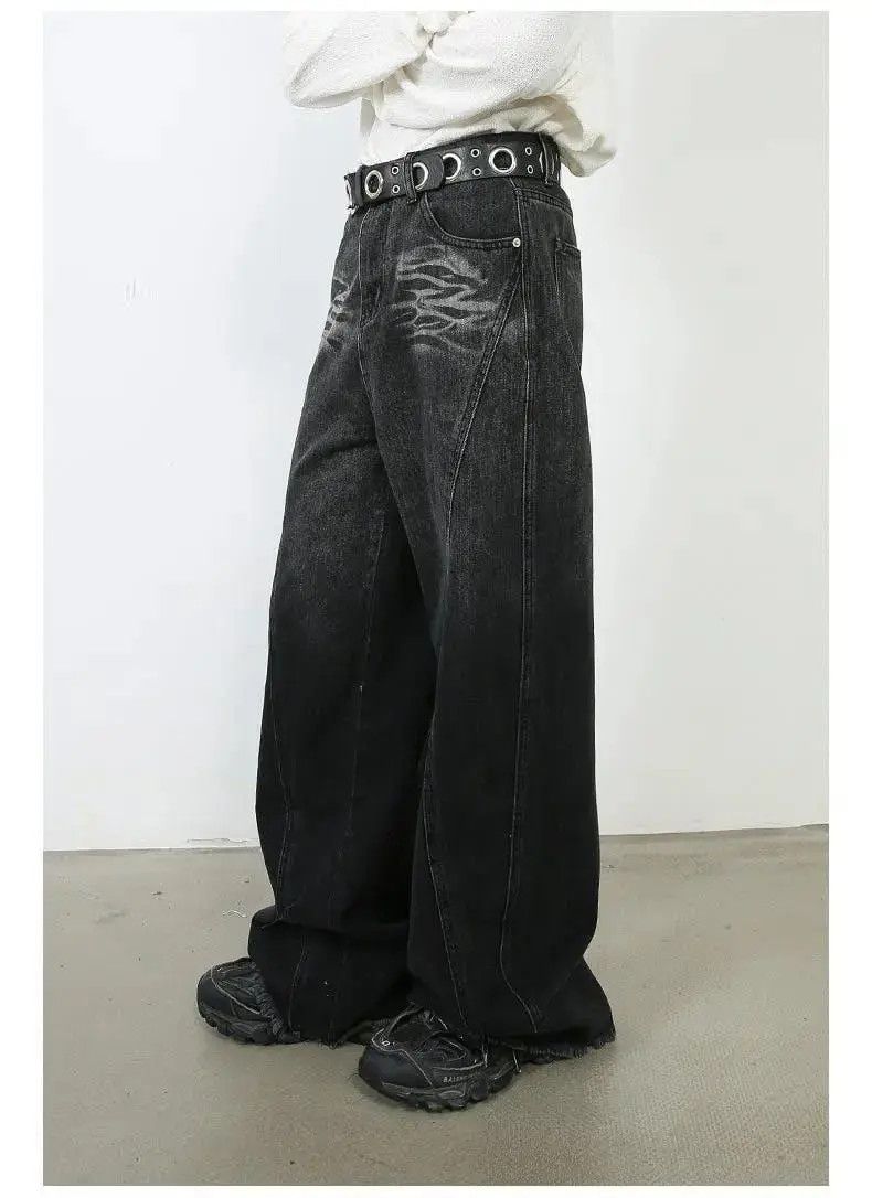 Japanese Brand × Jean Black Baggy Faded Denim Jeans Size US 32 / EU 48 - 1 Thumbnail