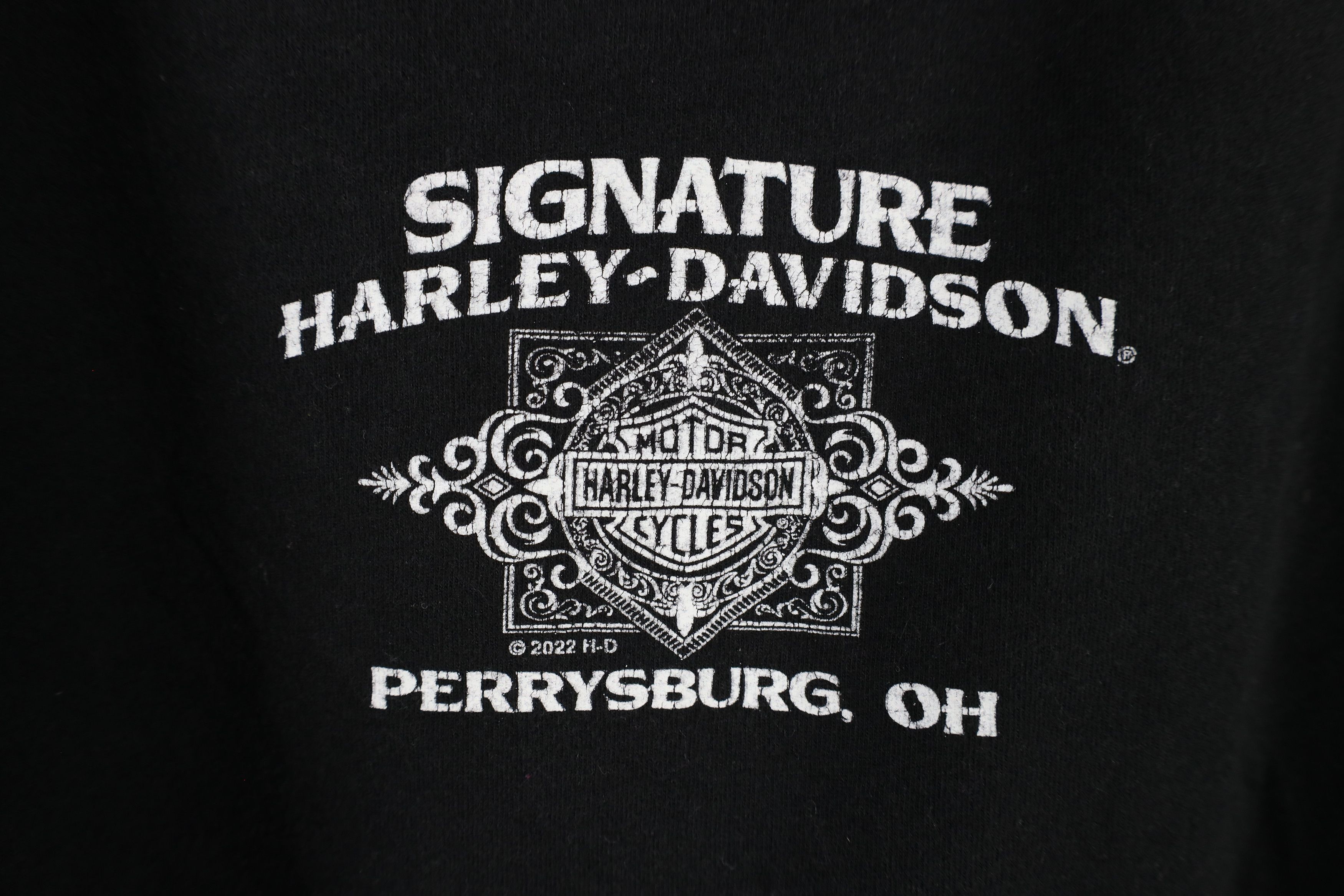 Harley Davidson × Vintage Y2K Harley Davidson Spell Out Flag Arrow T-Shirt Black USA Size XL / US 12-14 / IT 48-50 - 11 Thumbnail