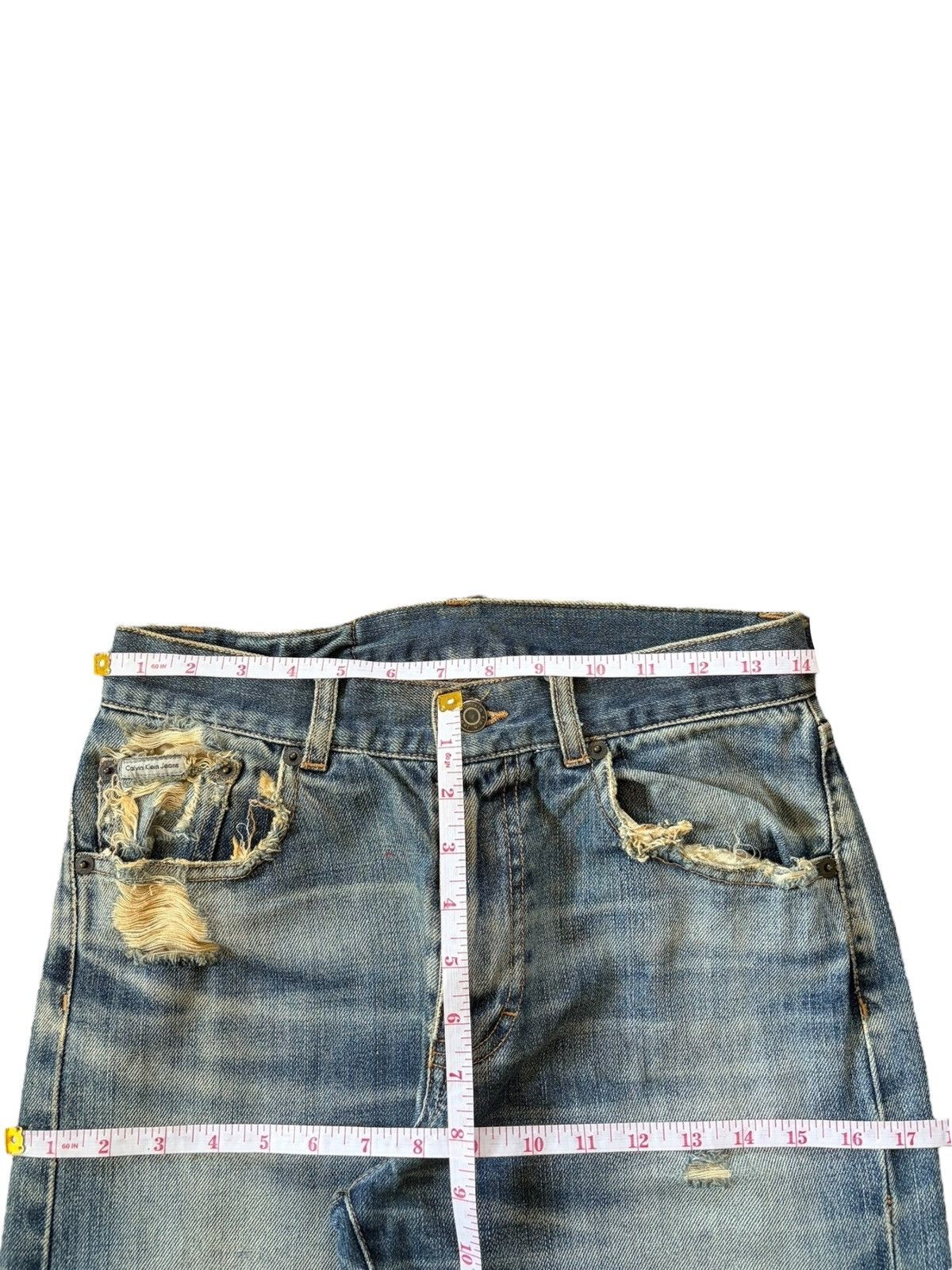 Calvin Klein Vintage Calvin Klein Rusty Wash Distress Loose Jeans Size US 28 / EU 44 - 6 Thumbnail